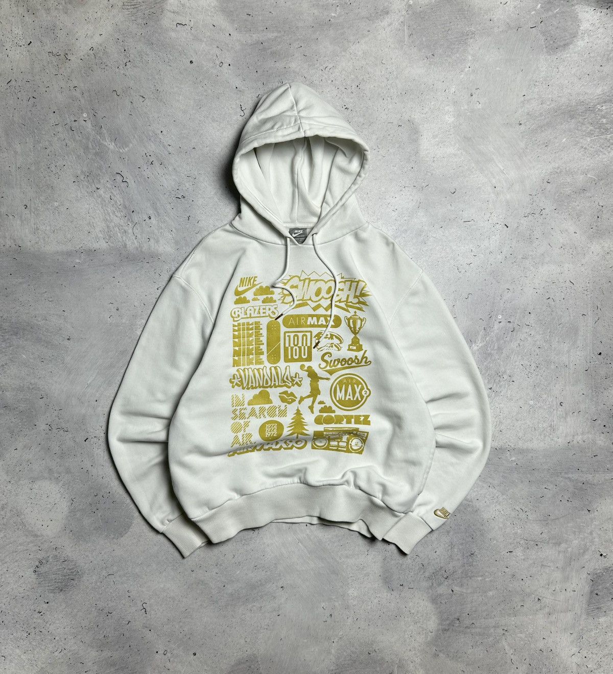Nike × Vintage Vintage Nike All Logo Brand Hoodie Size US M / EU 48-50 / 2 - 1 Thumbnail