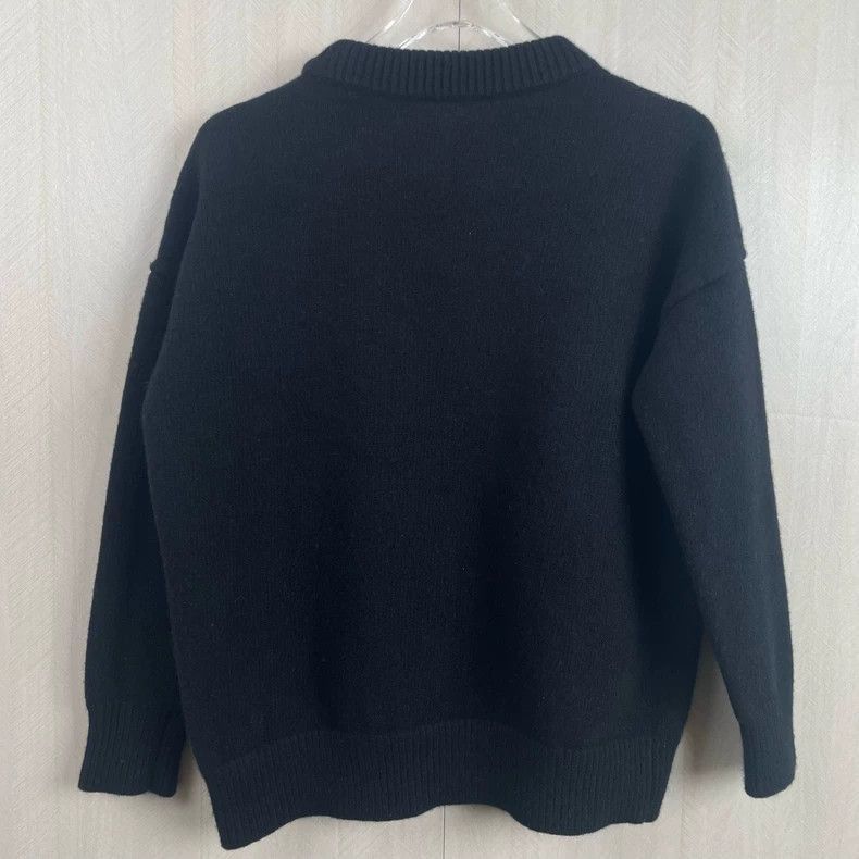 Loewe black wool sweater with blue logo Size US XS / EU 42 / 0 - 3 Thumbnail
