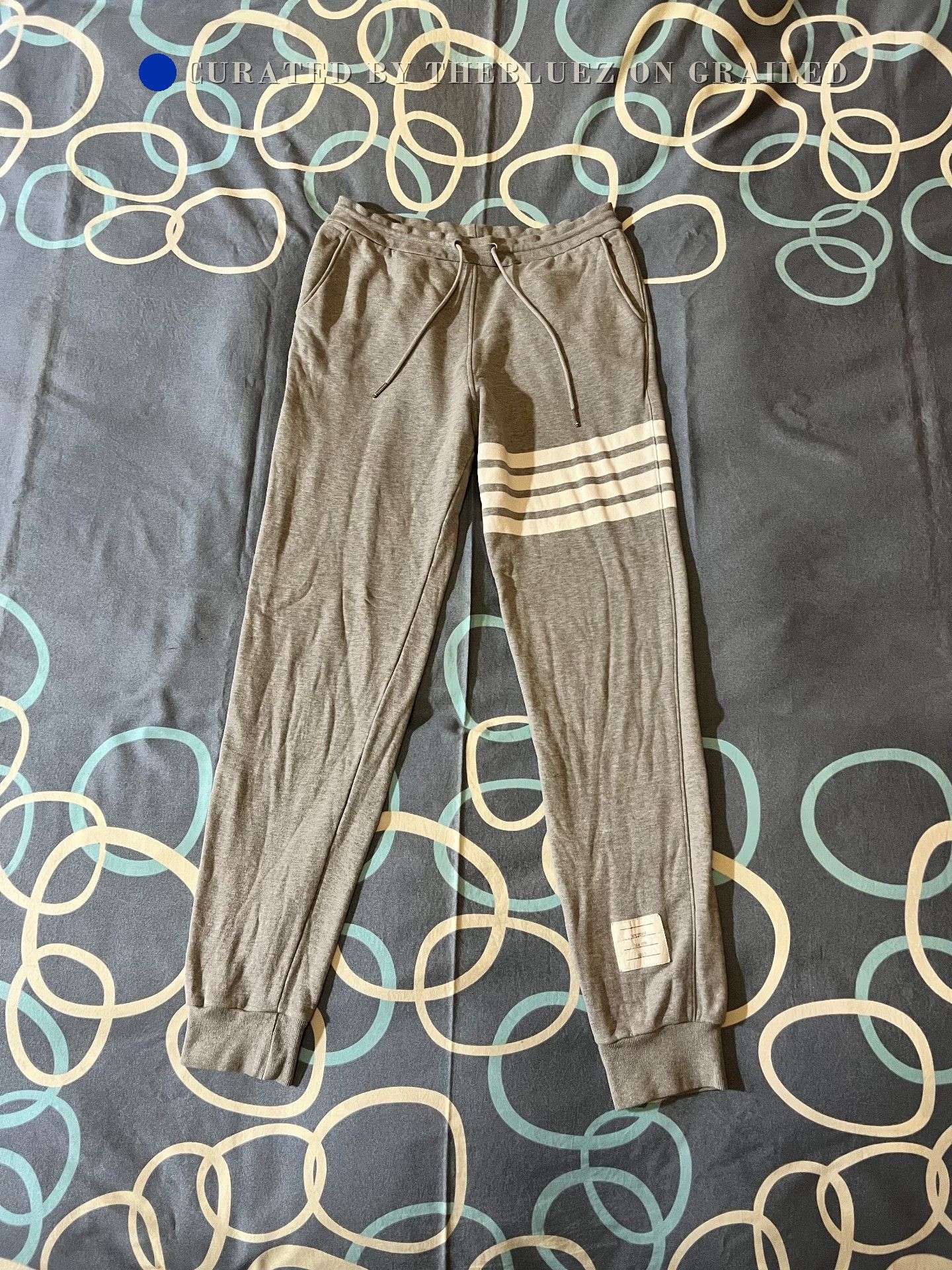Thom Browne Thom Browne Classic Four-Bar Sweatpants Size US 30 / EU 46 - 1 Thumbnail