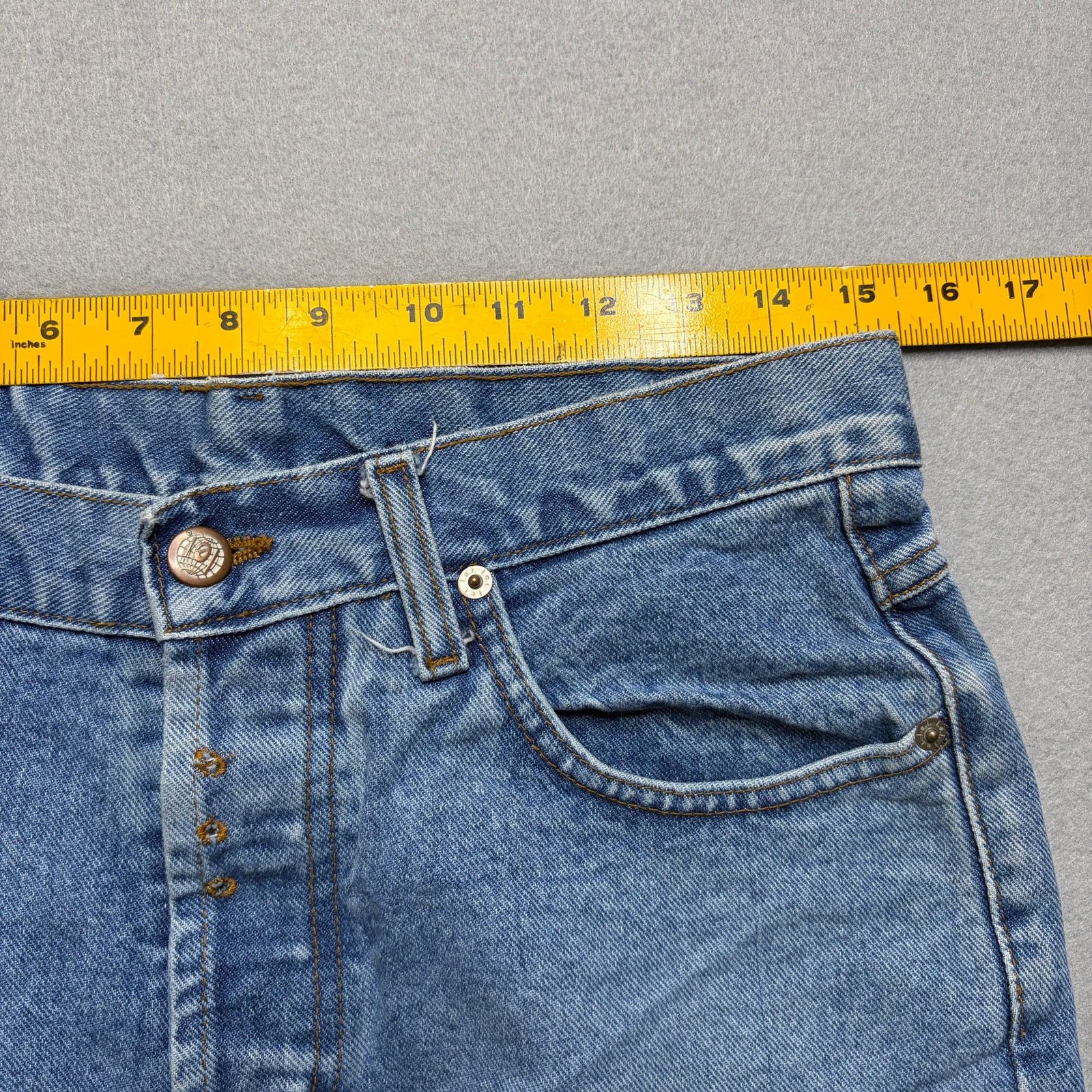 L.E.I. Vintage Lei Denim Cut Off Shorts Sz 31 Frayed Hem Y2K Size 31" - 6 Thumbnail