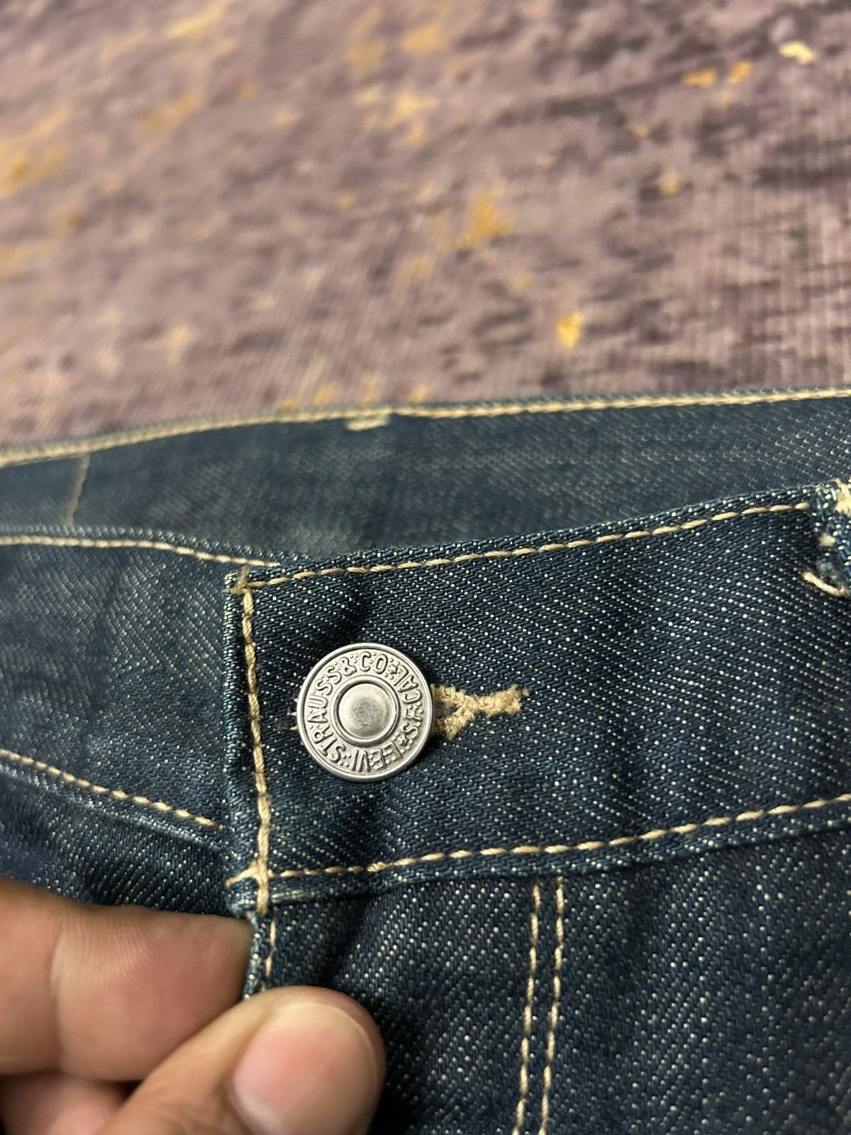 Engineered Garments × Levi's Levis Engineered Distressed Jeans Size US 31 - 12 Thumbnail