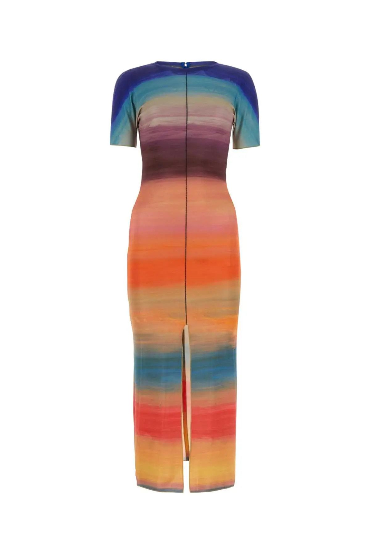 image of Marni O1W1Db10524 Streth Viscose Dress In Multicolor, Women's (Size Large)