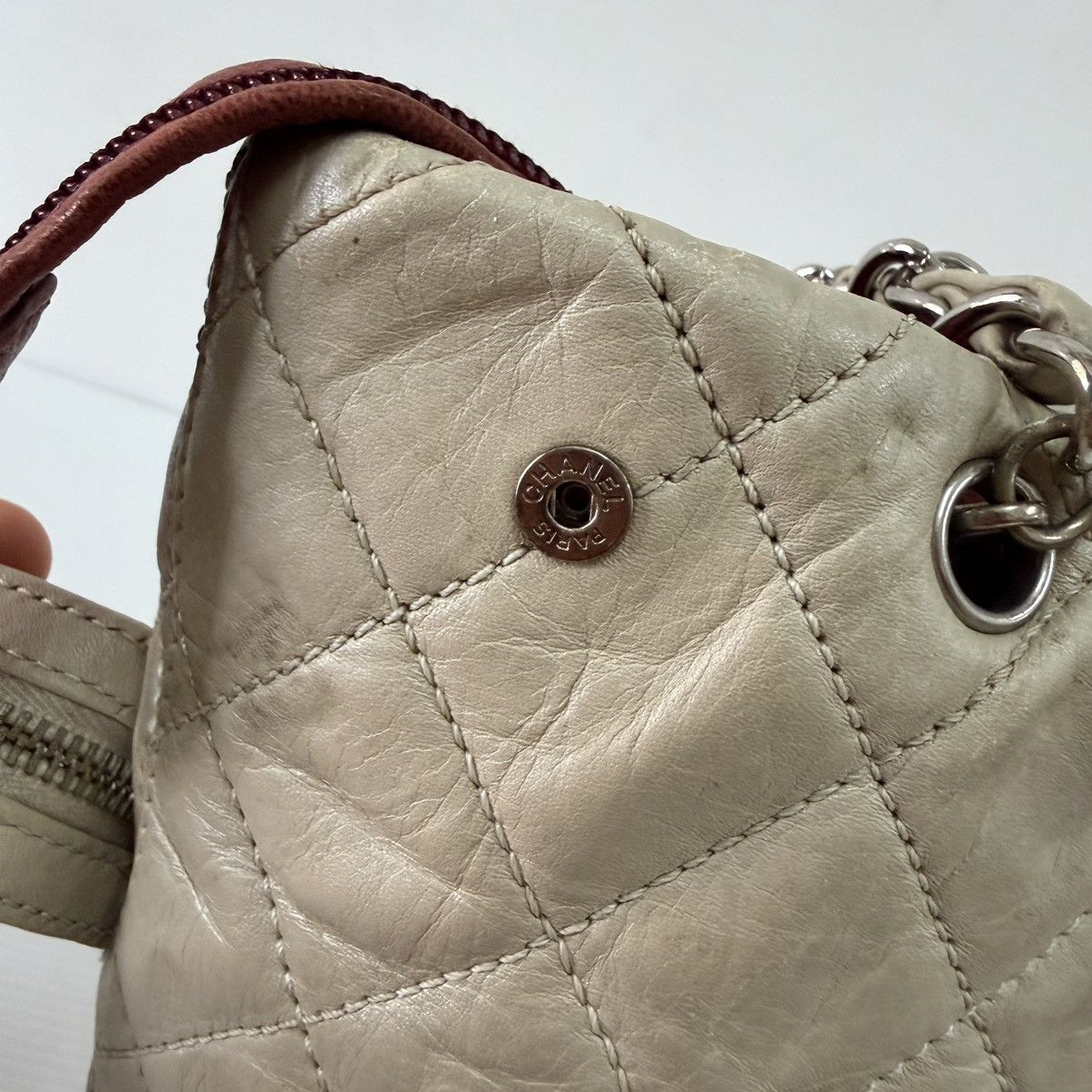 Chanel Chanel Cambon Silver Leather Chain Shoulder Bag Size ONE SIZE - 11 Thumbnail