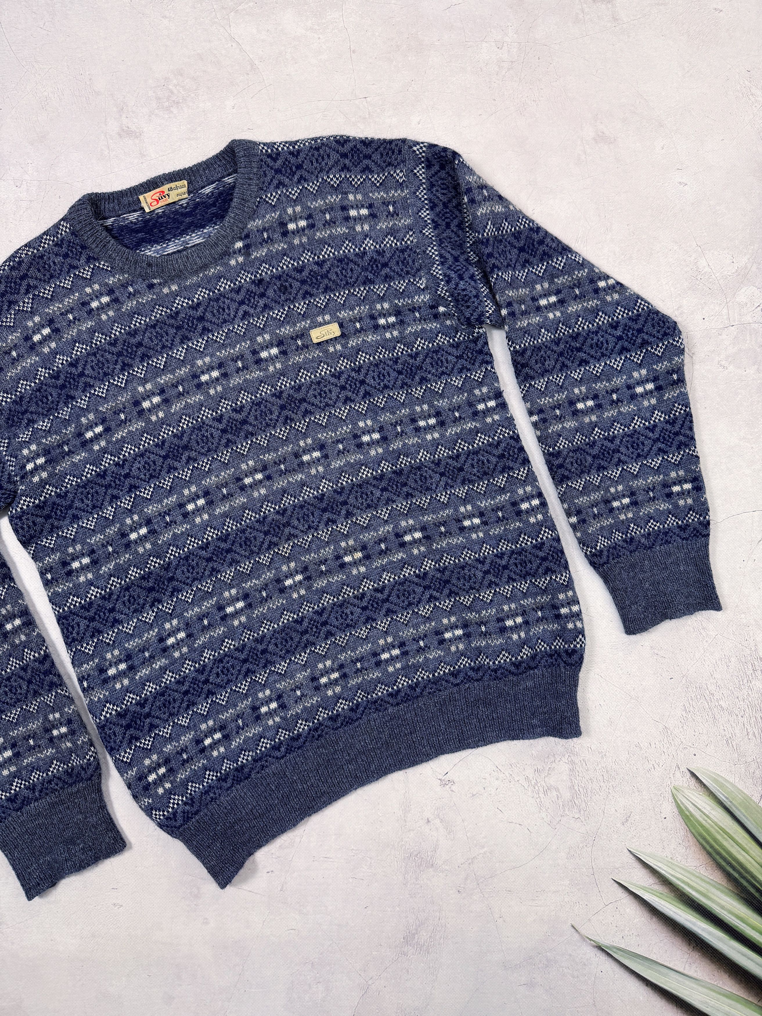 Vintage Vintage 70s Silvy Sweater Alpaca Wool Geometric Pattern Size US M / EU 48-50 / 2 - 5 Thumbnail