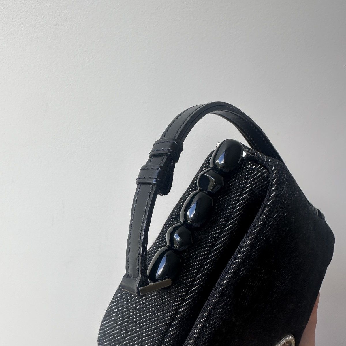 Dior Vintage Dior Malice Pearl Denim Bag Size ONE SIZE - 9 Thumbnail