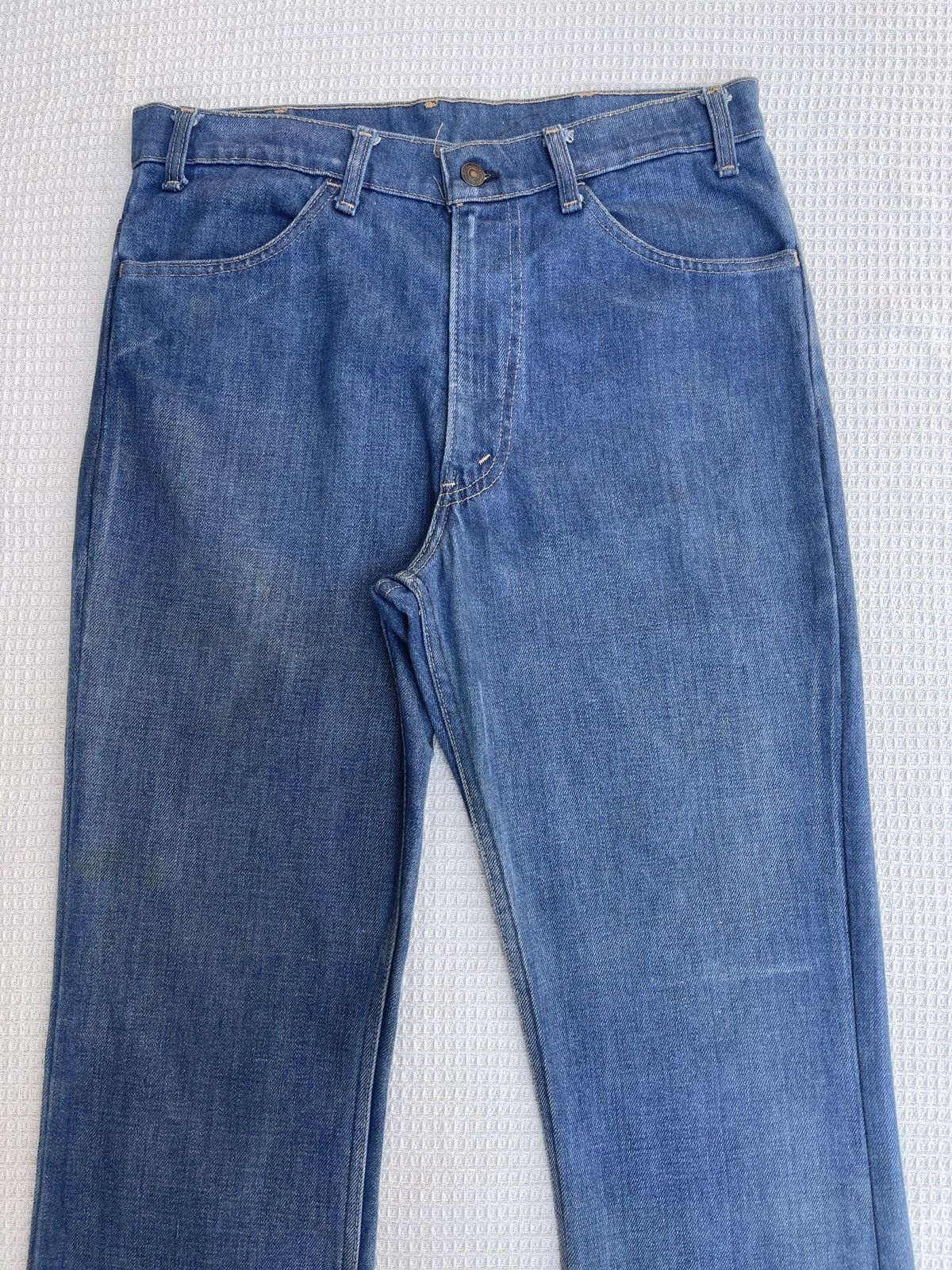 Levi's Rare🔥Vtg 70s Levis Orange Tab Flared Light Blue Jeans Size US 33 - 4 Thumbnail
