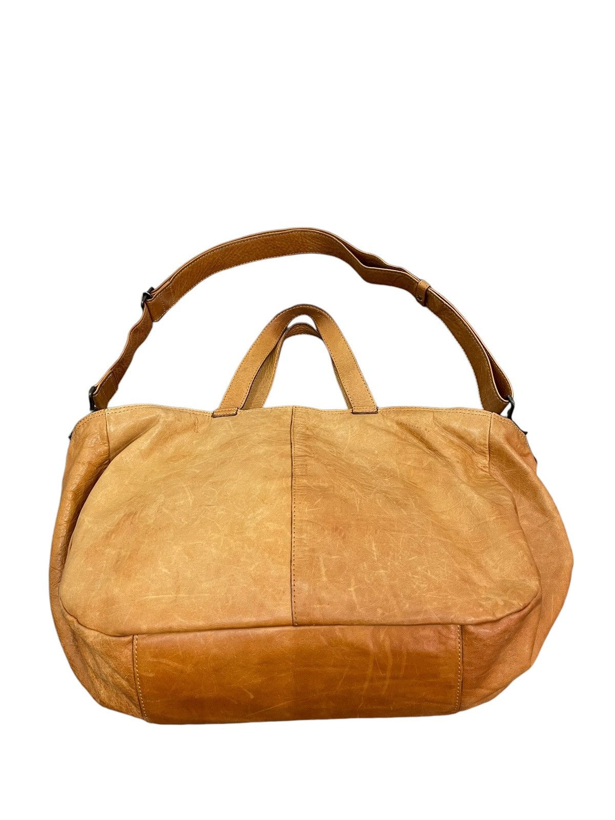 Japanese Brand Full Leather Patina Brown Sebenie Tote 3 Way Bag 1🟩1 Size ONE SIZE - 11 Thumbnail