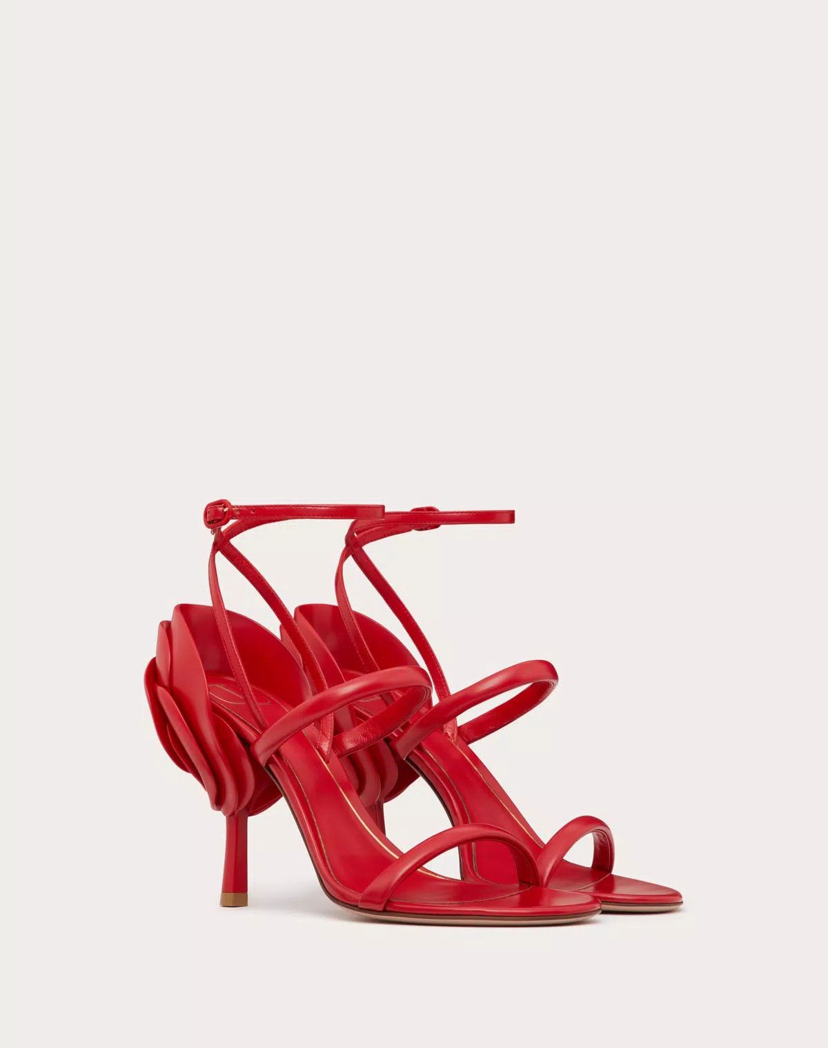 Valentino o1s1wg110426 Rroserouche Sandals 1959 in Calfskin in Red Size US 8.5 / IT 38.5 - 2 Thumbnail