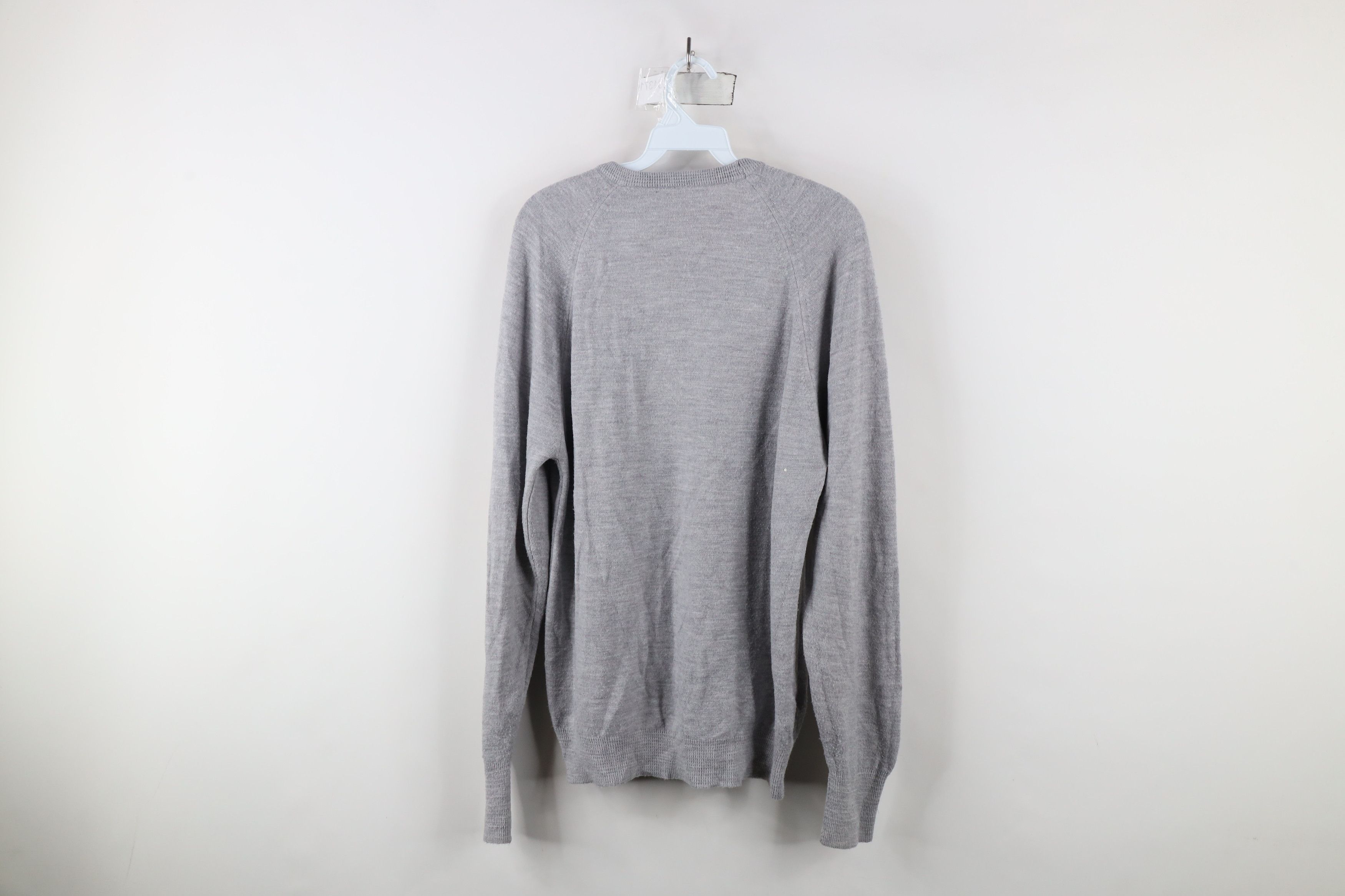 Vintage Vintage 80s Christian Dior Spell Out Knit Sweater Gray USA Size US M / EU 48-50 / 2 - 11 Thumbnail
