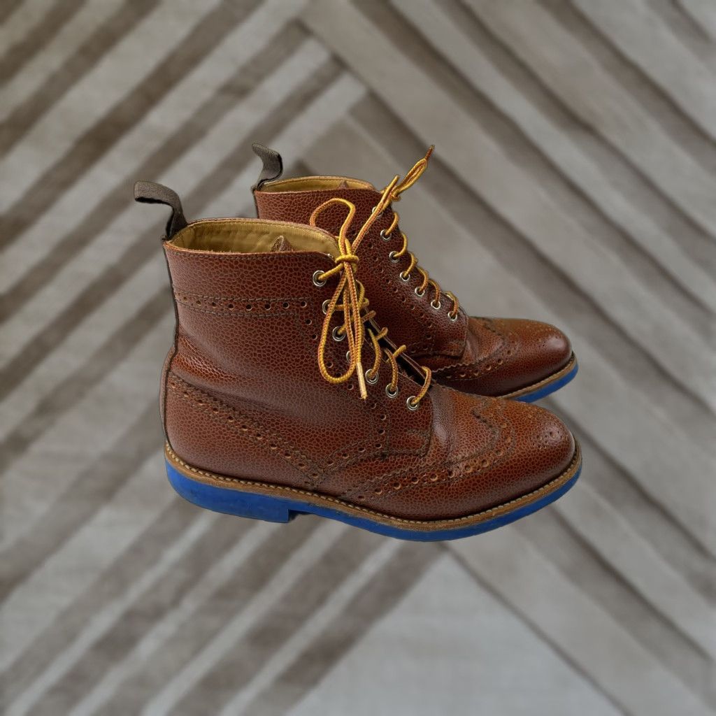 VINTAGE Mark McNairy Bootie Boots Leder Scotch Grain Braun Unisex US 8 UK 6 Leather Upper Leather Brown 40.5 40 405 Saucony?