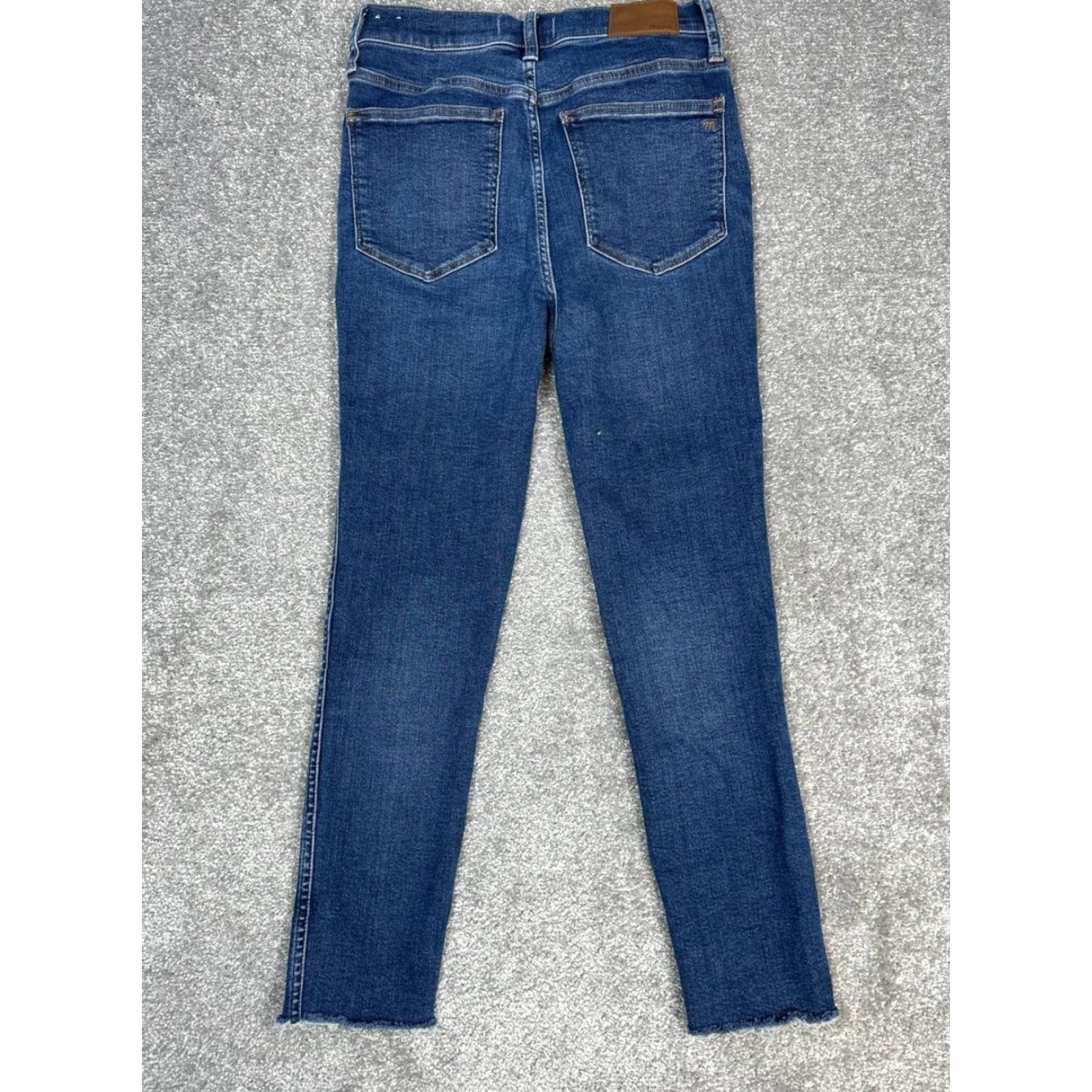 Madewell Madewell High Rise Skinny Jeans Womens 27 Blue Stretch Slim Fit Raw Hem 28x25 Jeans Size 27" / US 4 / IT 40 - 2 Thumbnail