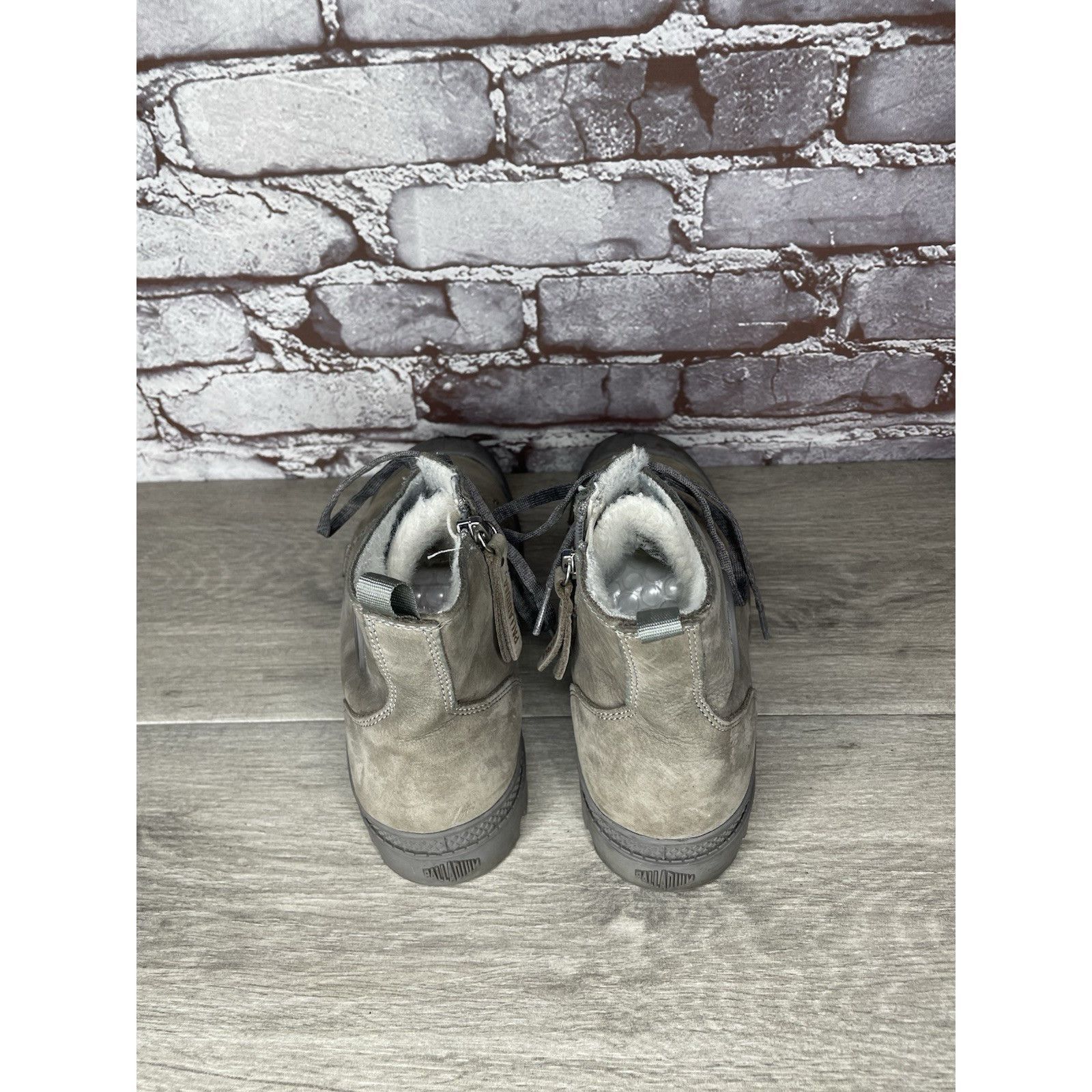 Palladium Palladium Pampa Gray Leather Lace Up Lined Combat Boots Wome Size US 7.5 / IT 37.5 - 7 Thumbnail