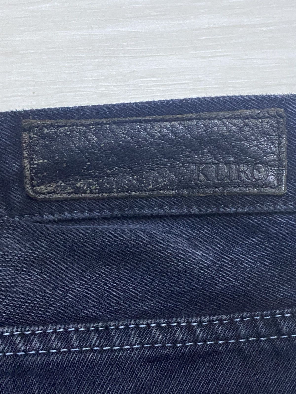 KURO Vintage Kuro Sewing Wash Black Selvedge Skinny Jeans Size US 30 / EU 46 - 11 Thumbnail