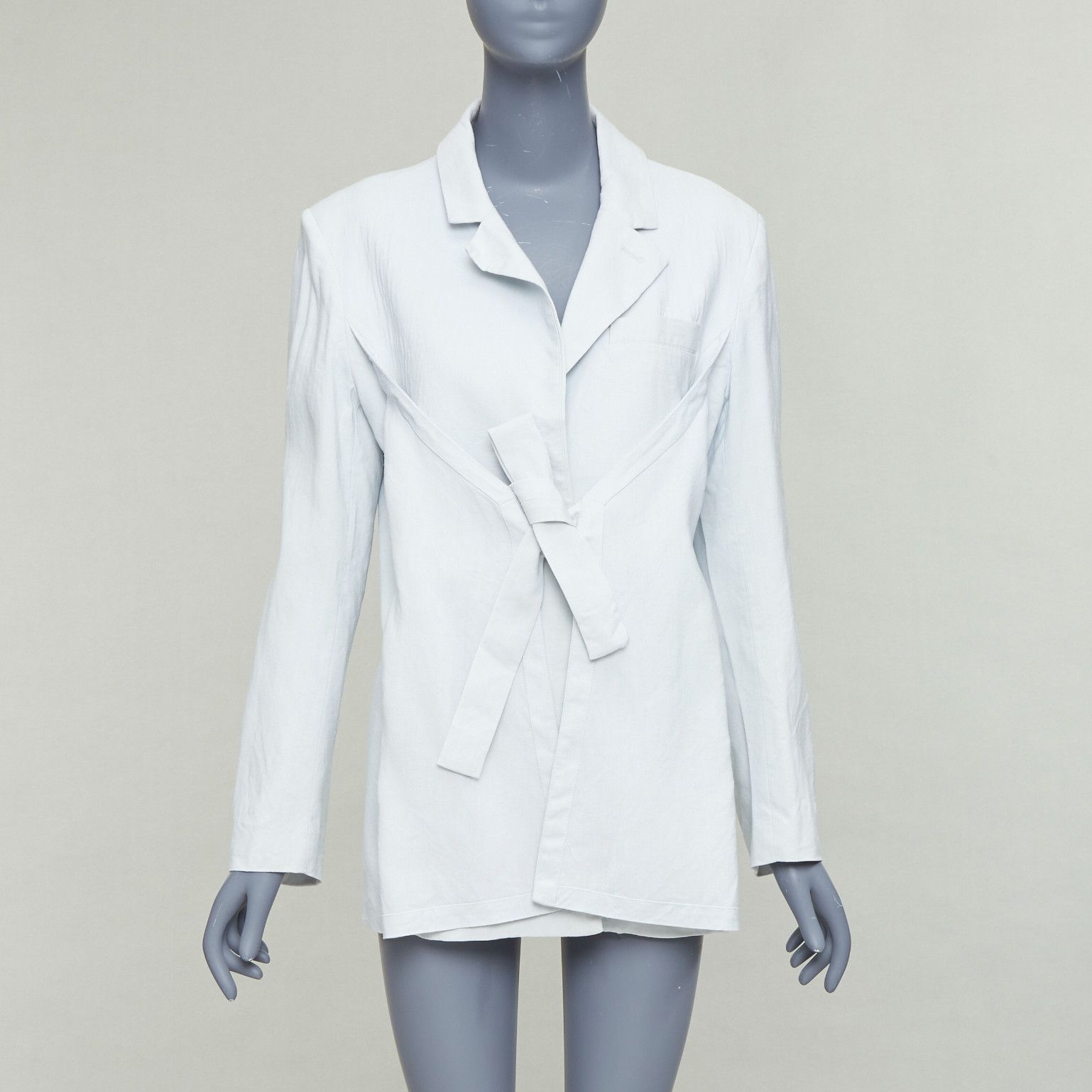 Jacquemus JACQUEMUS Le Coup De Soleil blue hemp virgin wool blend blazer FR34 XS Size XS / US 0-2 / IT 36-38 - 1 Thumbnail