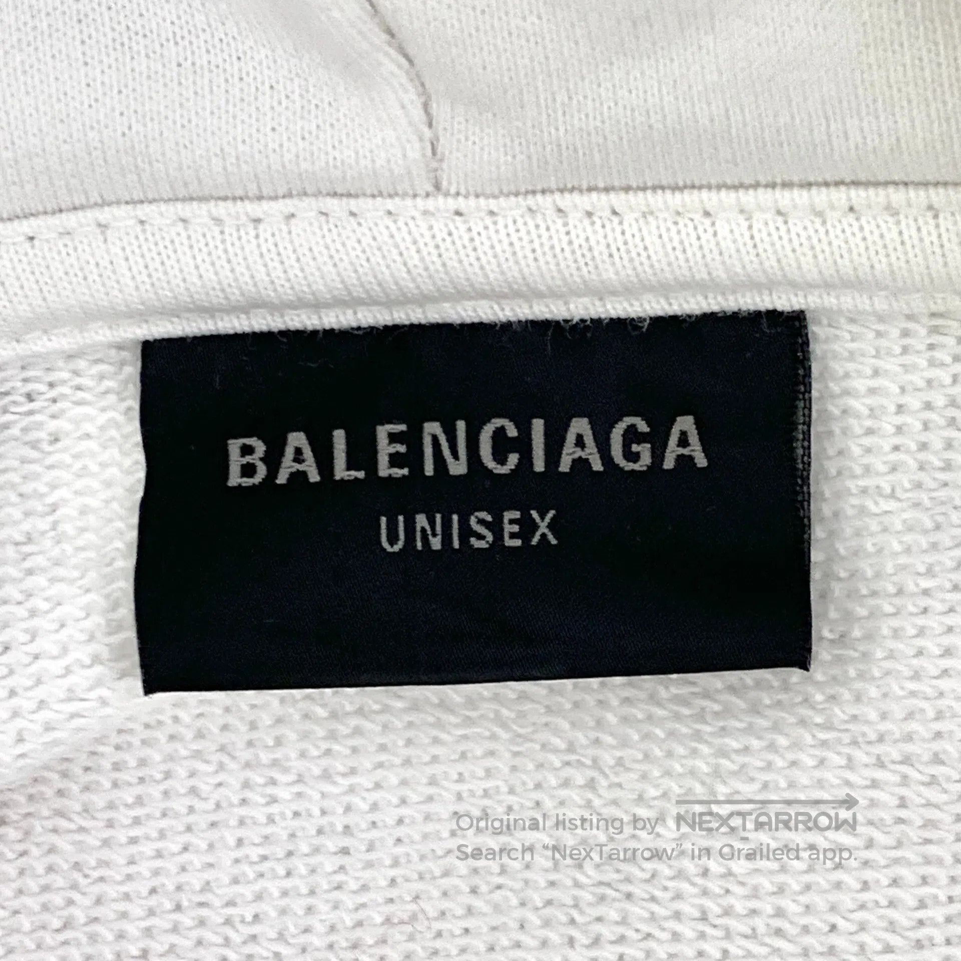 Balenciaga Balenciaga White hole design cotton hooded long sleeve swe Size US XS / EU 42 / 0 - 6 Thumbnail