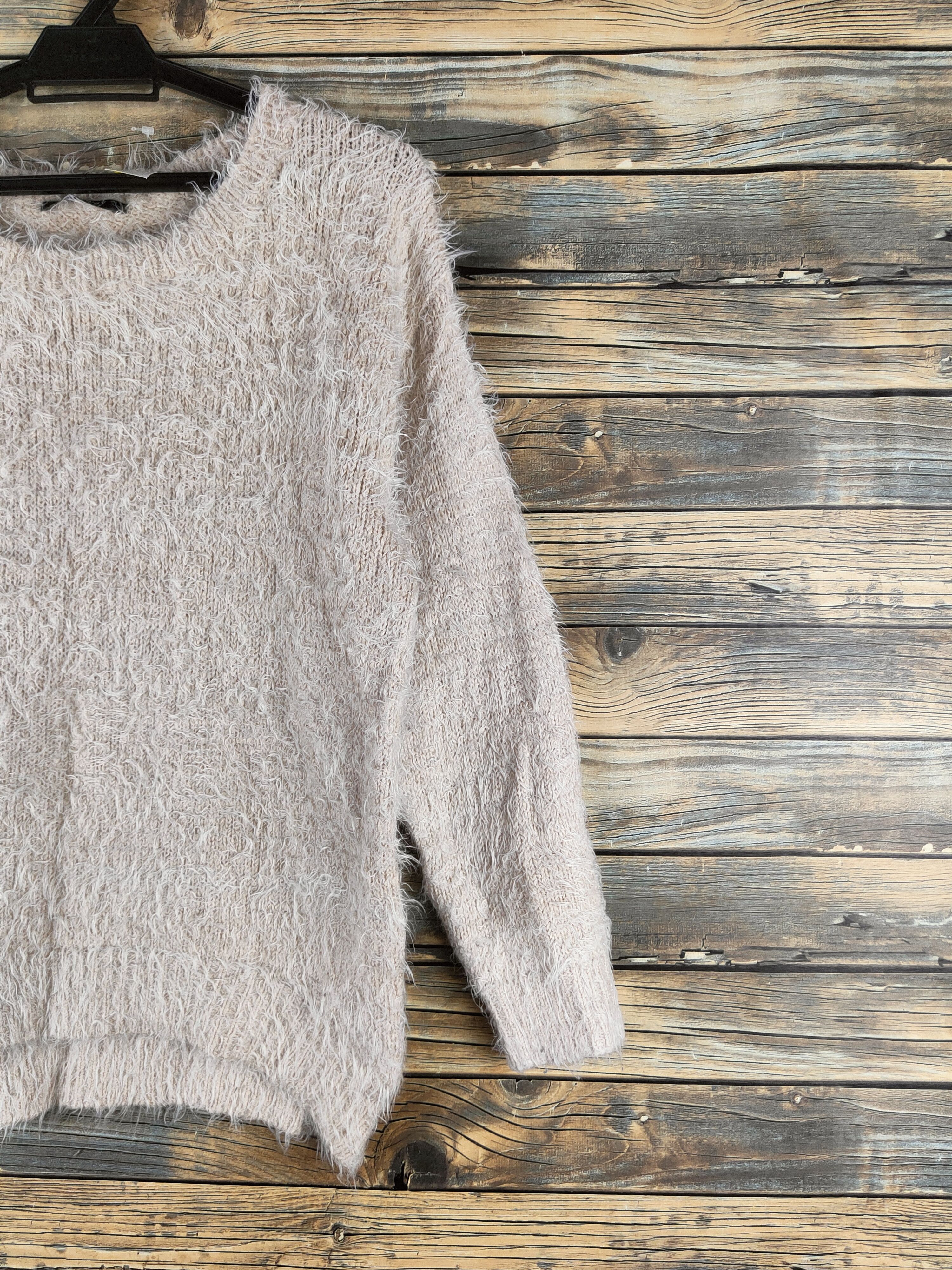 Japanese Brand DL One Way Light Peach Fur Mohair Knitwear #46-462 Size M / US 6-8 / IT 42-44 - 5 Thumbnail