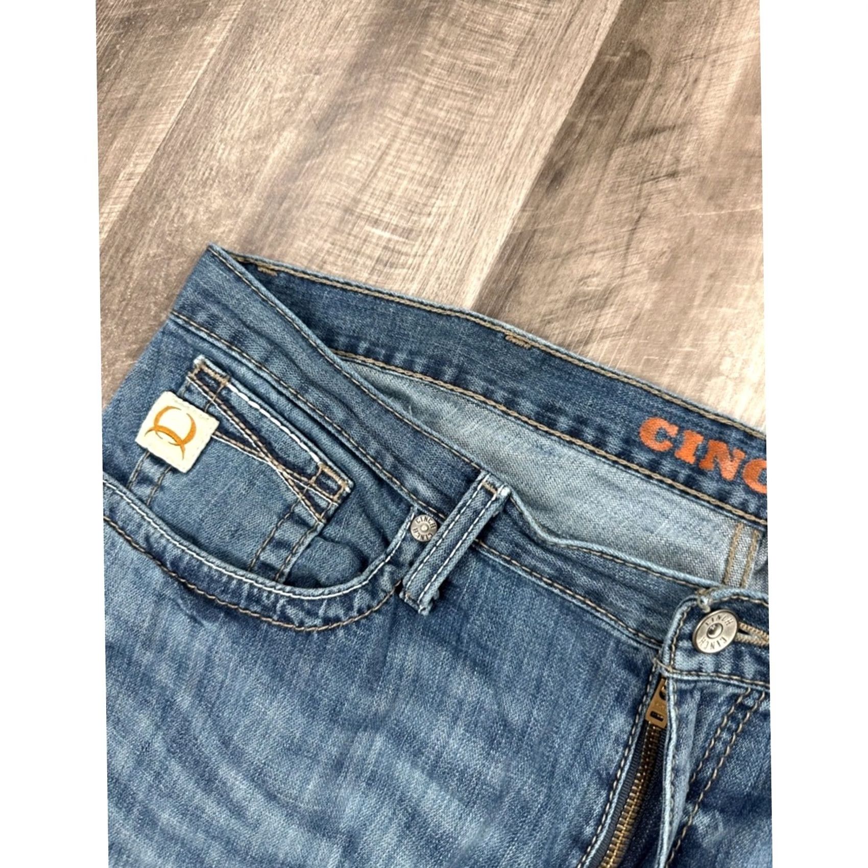 Vintage Cinch Ian Boot Cut Jeans - 35x34, Blue, Men, Regular, Bootcut, 99% Cotton 1% Spandex Size US 35 - 6 Thumbnail