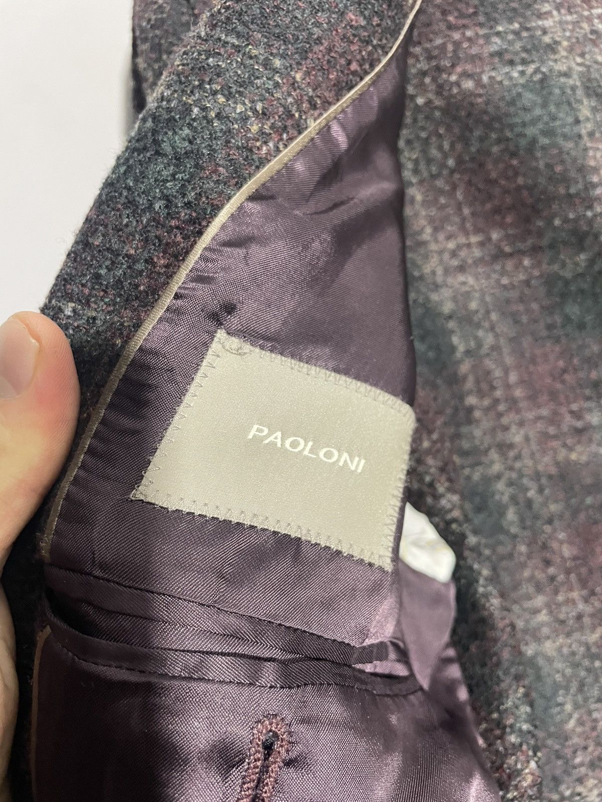 Paoloni Paoloni Knit Wool Men’s blazer Size 46R - 9 Thumbnail