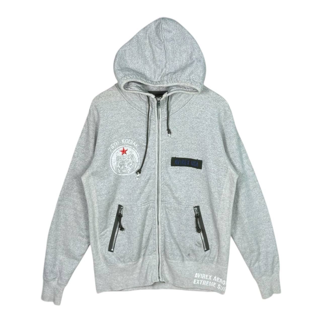 Avirex Vintage Avirex Kodiak 75 Air Station Zip Hoodie Gray Size L Size US L / EU 52-54 / 3 - 1 Thumbnail