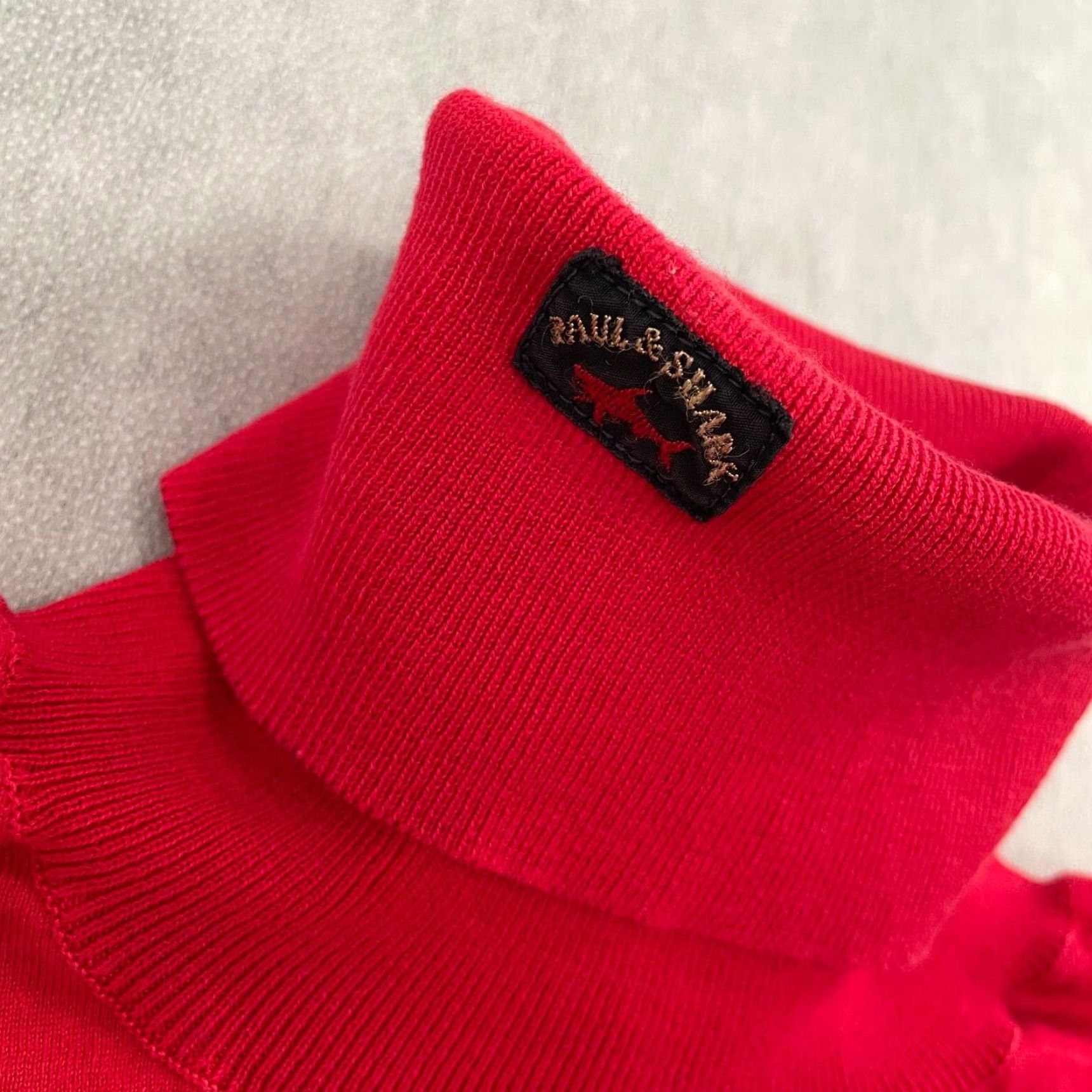 Paul & Shark Paul & Shark Yachting Sweatshirt Adult XL Slim Red Turtleneck Pullover Mens Knit Sweater - Cotton, Logo, Embroidered, Solid, Classic Designer Size US XL / EU 56 / 4 - 5 Thumbnail