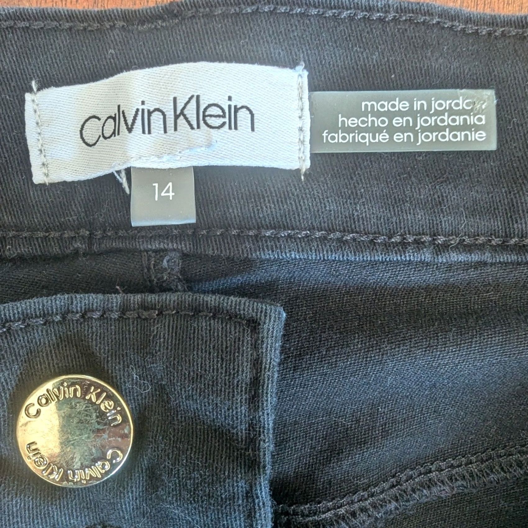 Calvin Klein Calvin Klein Womens Black Skinny Ankle Pants Sz 14 Stretch Slim Fit Size 36" / US 14 / IT 50 - 6 Thumbnail
