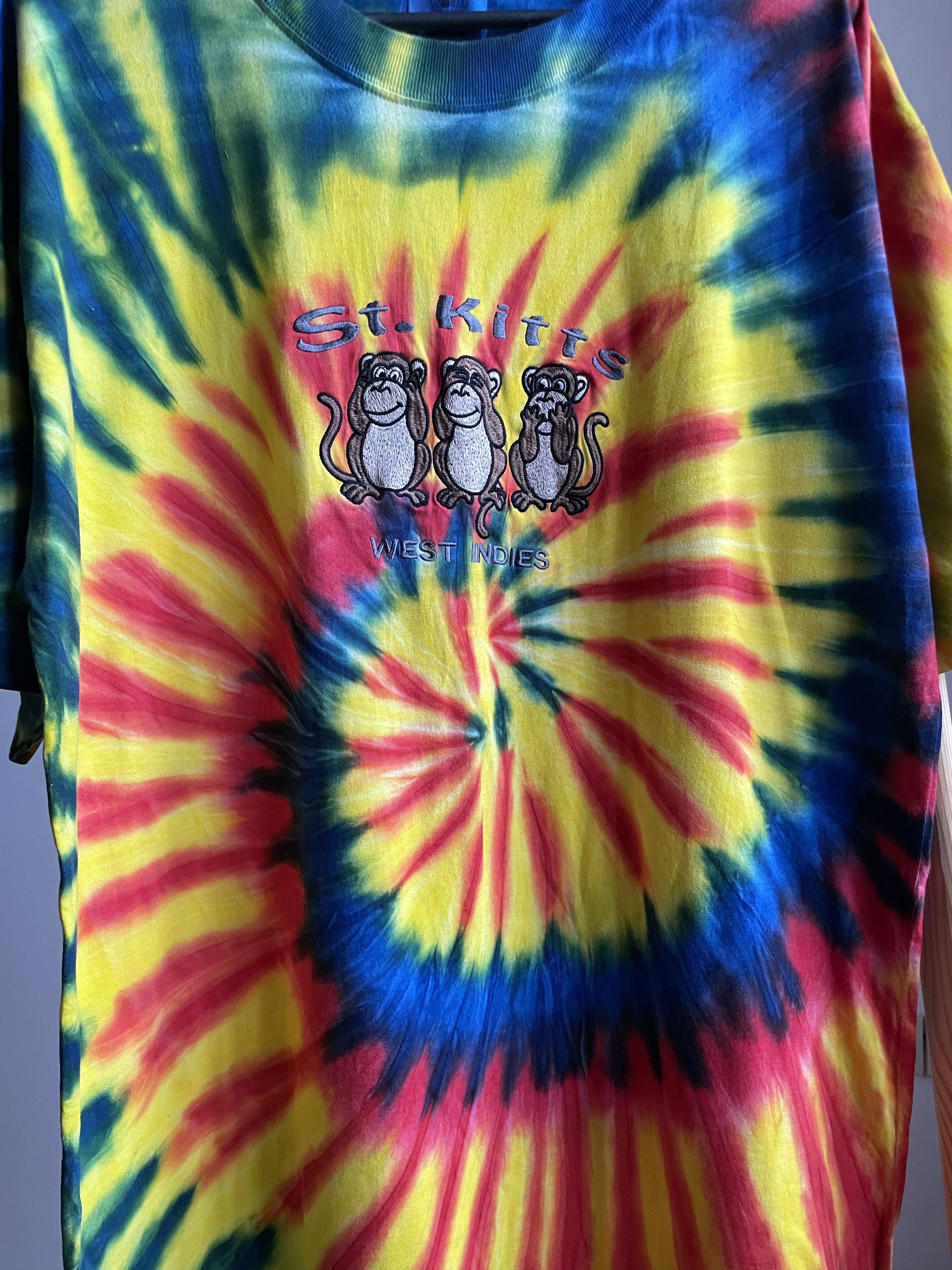 Vintage St. Kits West Indies Vintage 90's Tie Dye T-Shirt Size XL Size US XL / EU 56 / 4 - 3 Thumbnail