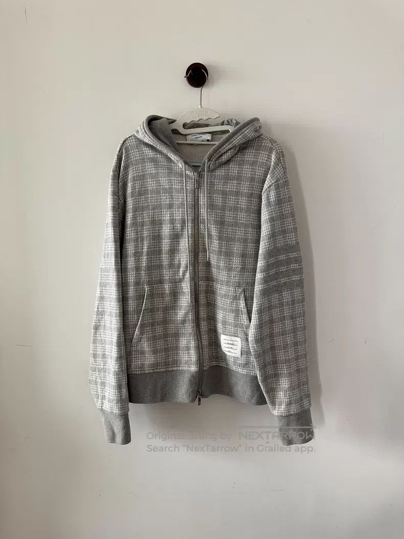 Thom Browne Thom Browne Plaid Zip-Up Hoodie Size US XL / EU 56 / 4 - 1 Thumbnail