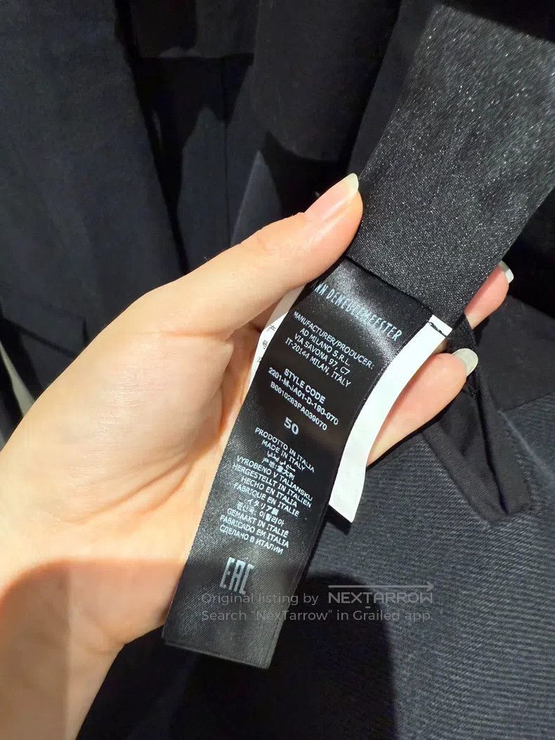 Ann Demeulemeester Ann Demeulemeester 50 long-sleeved lapel jacket Size US M / EU 48-50 / 2 - 7 Thumbnail