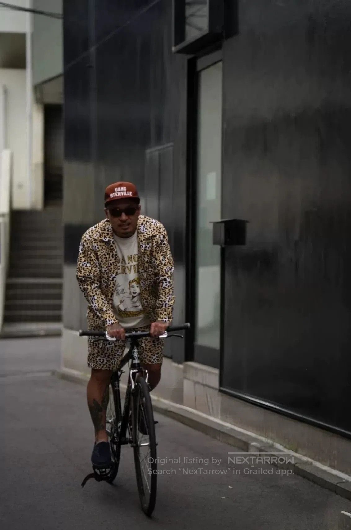 Japanese Brand gangsterville leopard print long sleeve shirt. Size US L / EU 52-54 / 3 - 9 Thumbnail