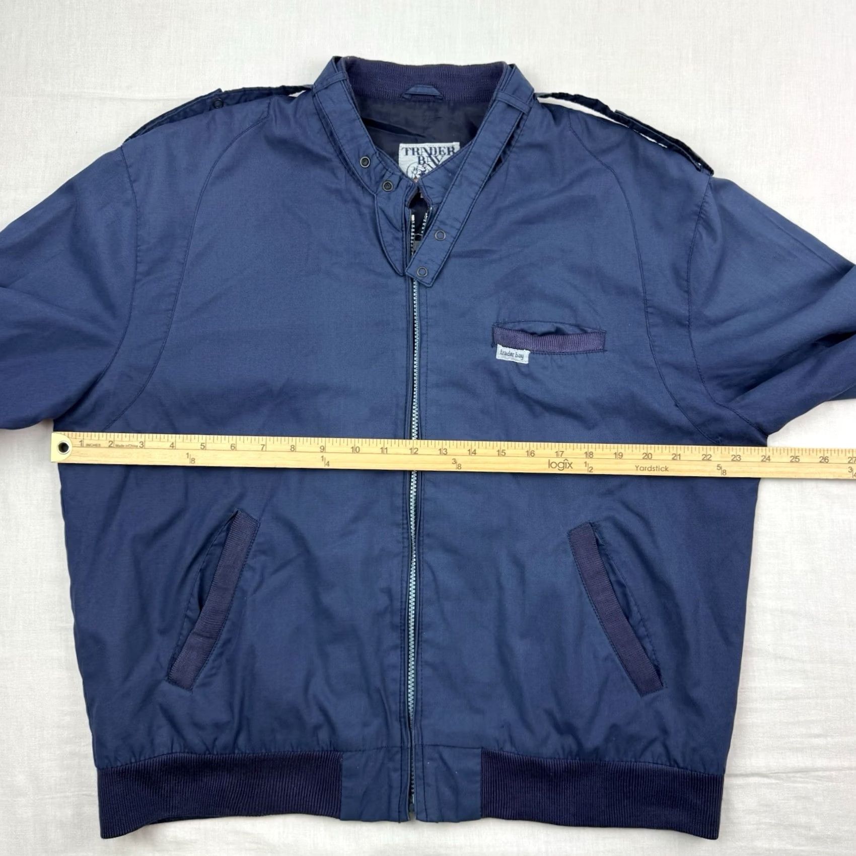 Members Only VINTAGE Trader Bay Jacket Mens Large 1980s Windbreaker Blue Zip Snap Logo Classic Members Only Size US L / EU 52-54 / 3 - 6 Thumbnail