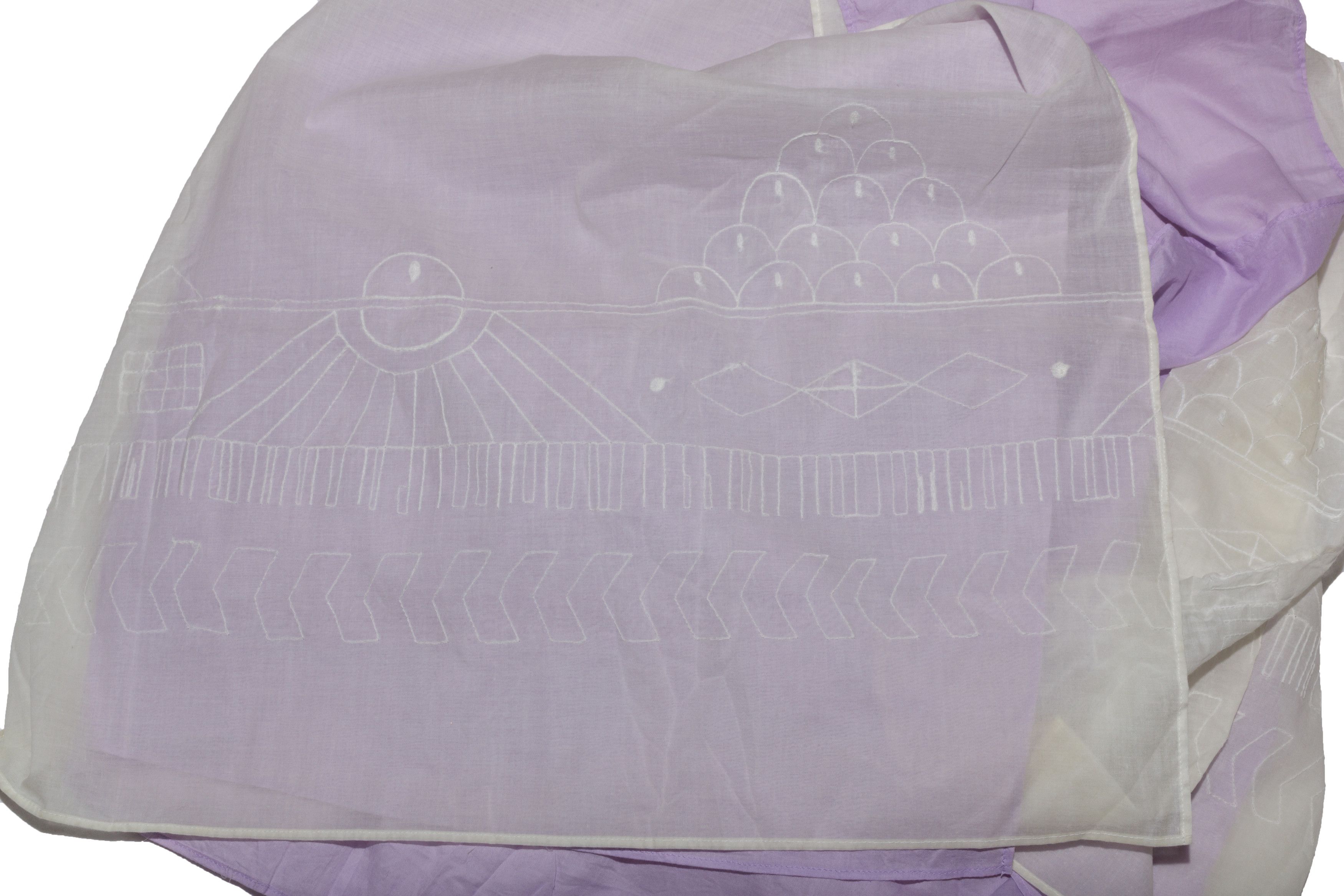 Issey Miyake EMBROIDERED LAYERED PANEL SHAWL CAPE Size M / US 6-8 / IT 42-44 - 4 Thumbnail