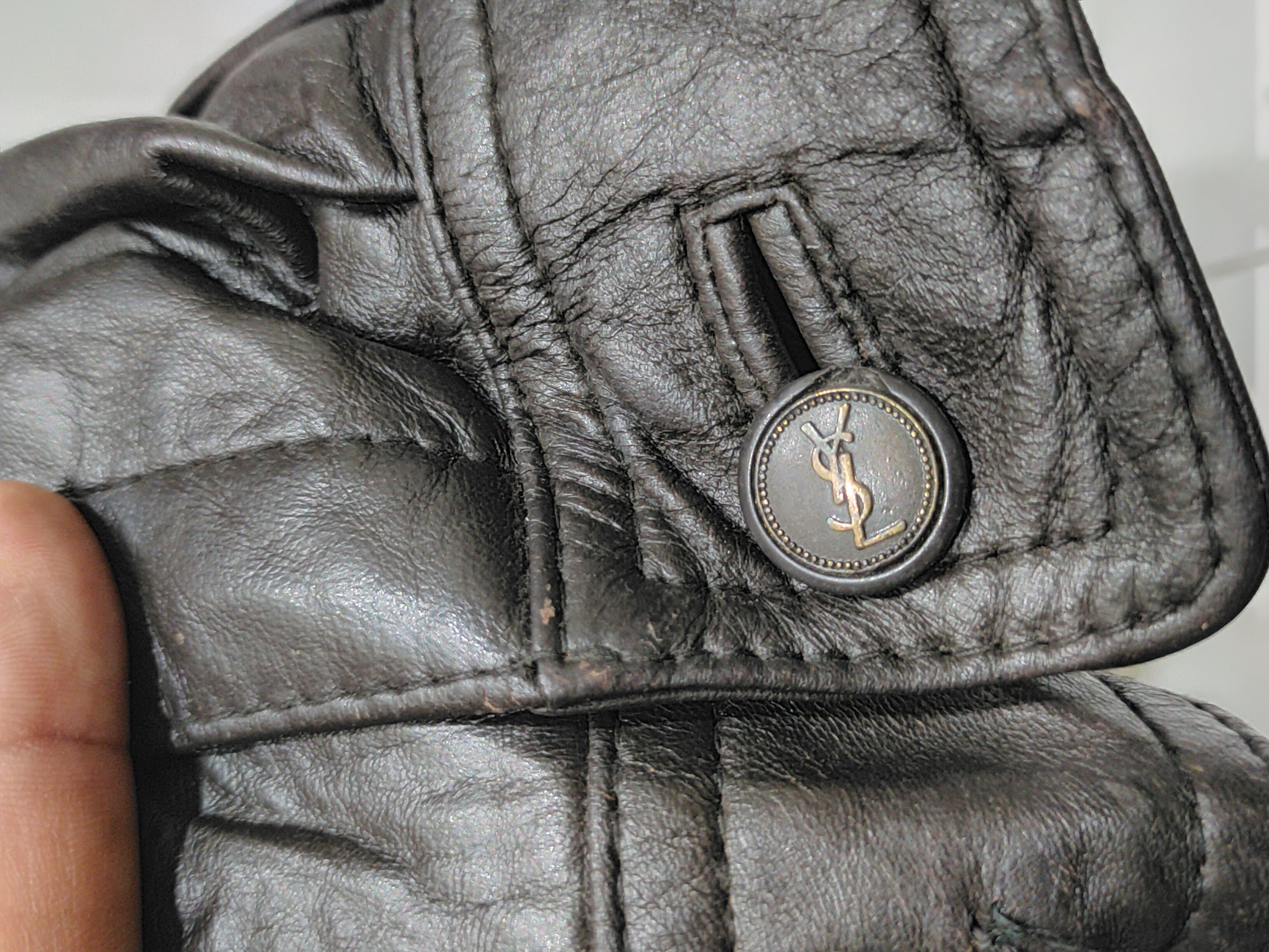 Vintage × Yves Saint Laurent 🔥 VERY RARE !! Vintage YSL Leather Jacket Size US XL / EU 56 / 4 - 3 Thumbnail