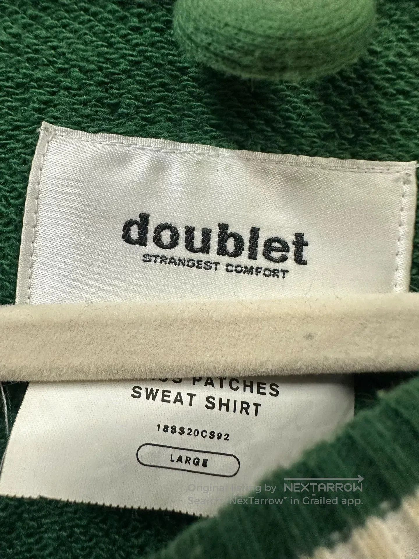 Comme des Garcons Homme Plus stylish green patch sweatshirt for casual wear. Size US M / EU 48-50 / 2 - 5 Thumbnail