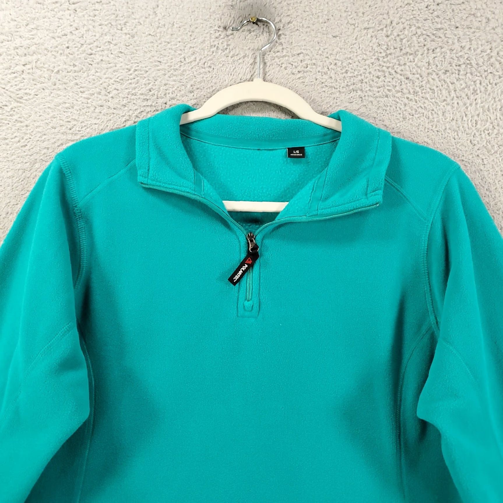 Altea VINTAGE Polartec Pullover Womens L Teal Blue Green 1/4 Zip Fleece Sweater Jacket Size L / US 10 / IT 46 - 3 Thumbnail
