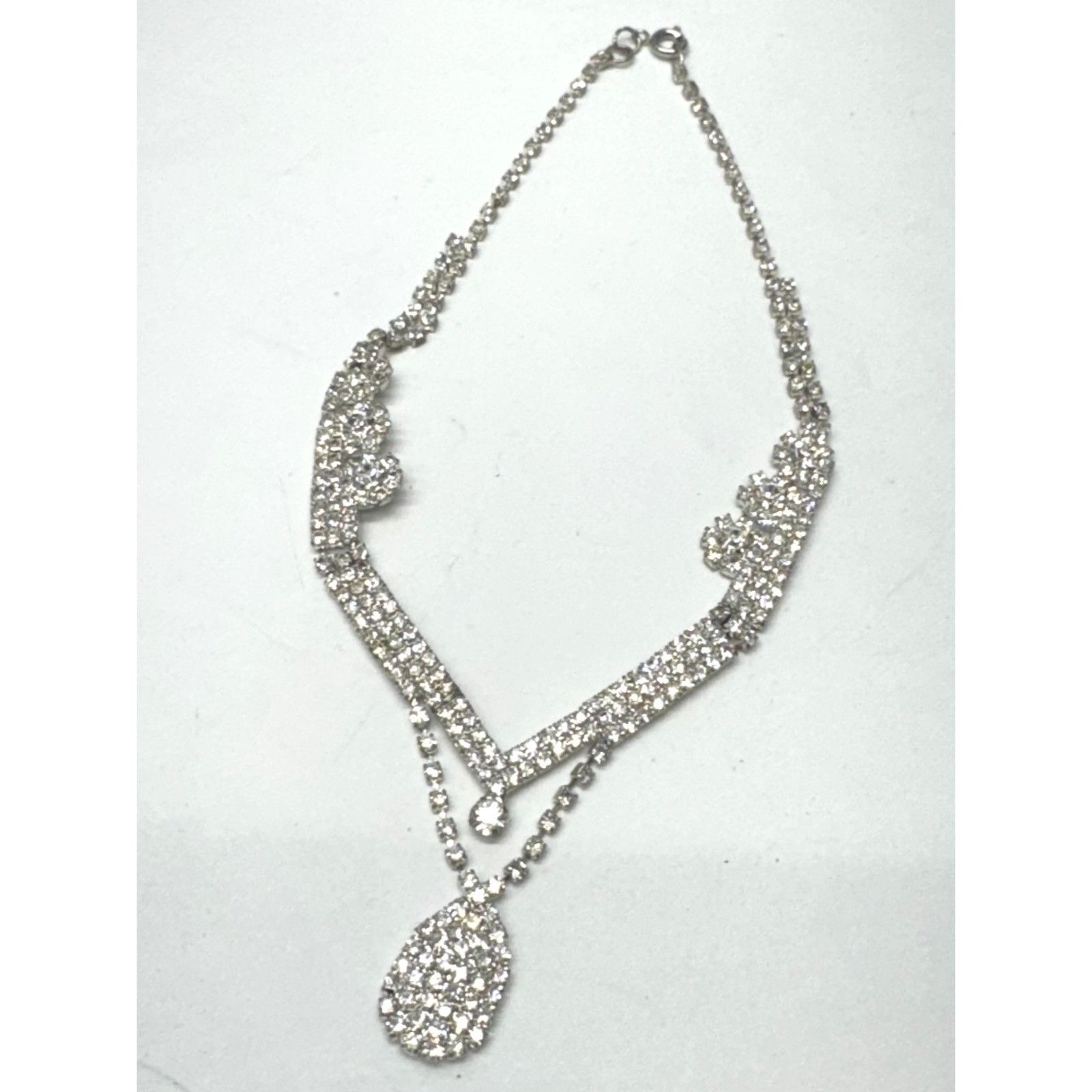 Vintage Vintage rhinestone chain collar necklace Size ONE SIZE - 1 Thumbnail
