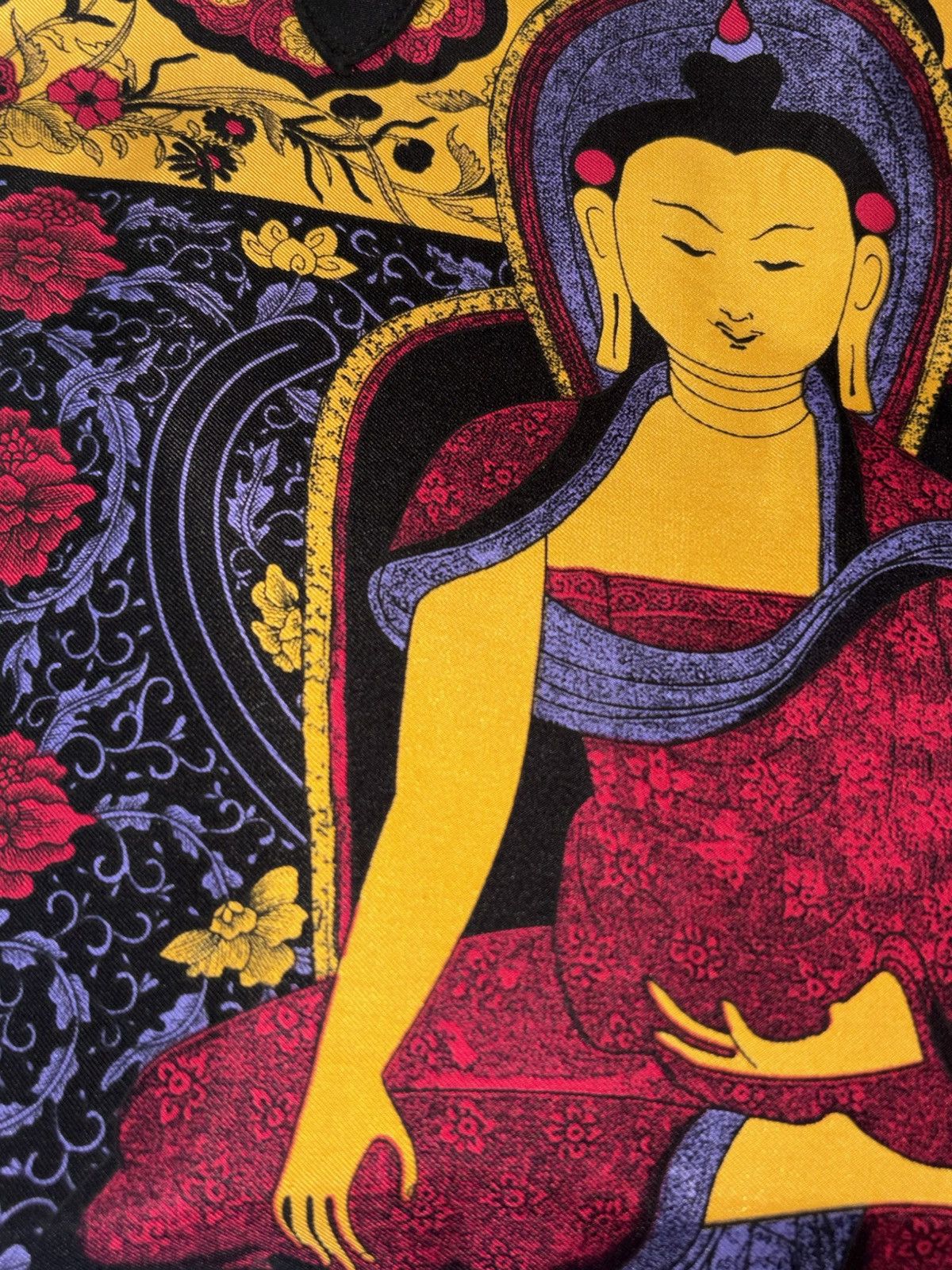 Vintage Buddha Quan Yin Goddess of Love Silk Tote Size ONE SIZE - 5 Thumbnail