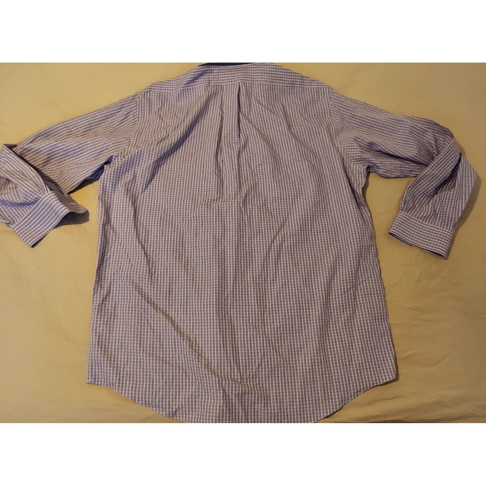 Brooks Brothers Brooks Brothers Dress Shirt 100% Cotton Blue Striped Button-Down Collar Mens 17 35 Regular Long Sleeve Size 46R - 5 Thumbnail