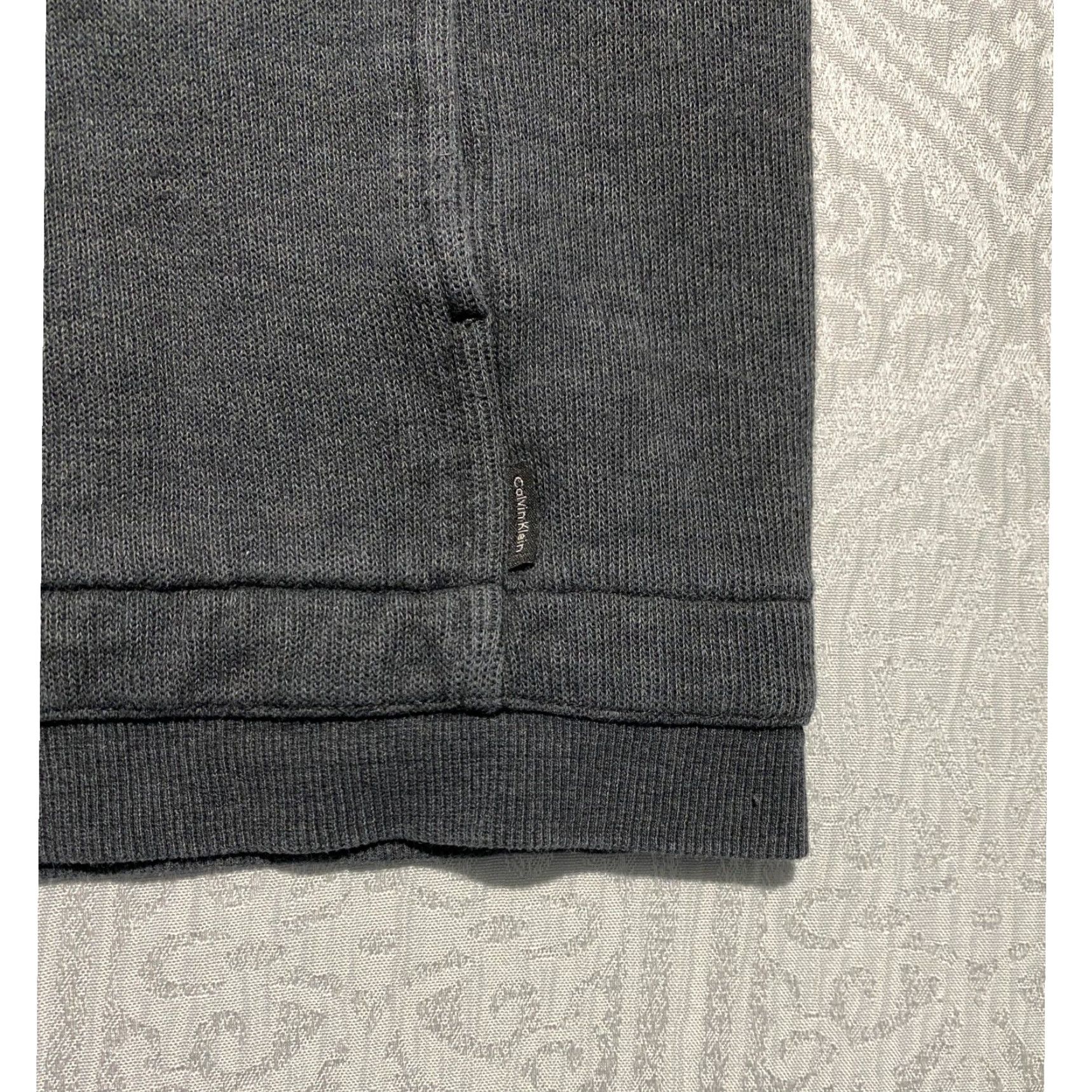 Calvin Klein Calvin Klein Charcoal Gray Full Zip Mock Neck Cotton Jacket Mens Size S Size US S / EU 44-46 / 1 - 4 Thumbnail