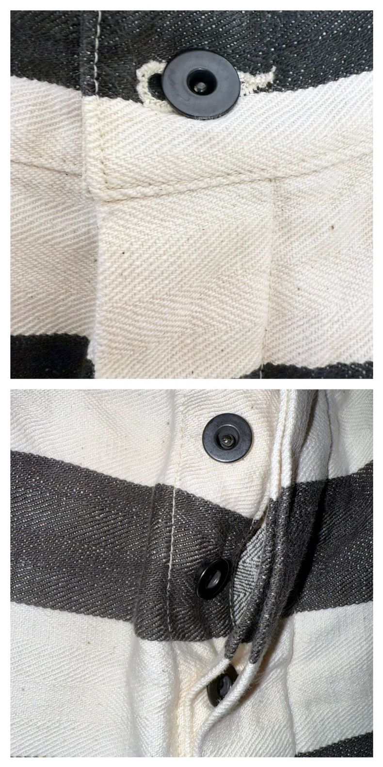 The Real McCoy's The Real McCoys SiseS Prisoner Trousers with Black and Whit Size US 31 - 4 Thumbnail