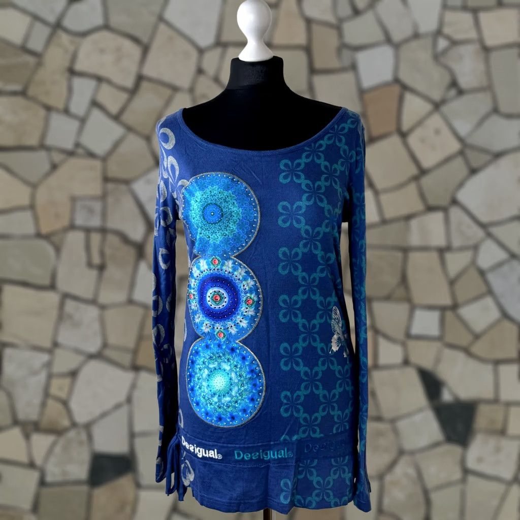 Desigual Desigual Shirt Tunic Womens Size L Multicoloured Long Sleeve Size L / US 10 / IT 46 - 1 Thumbnail