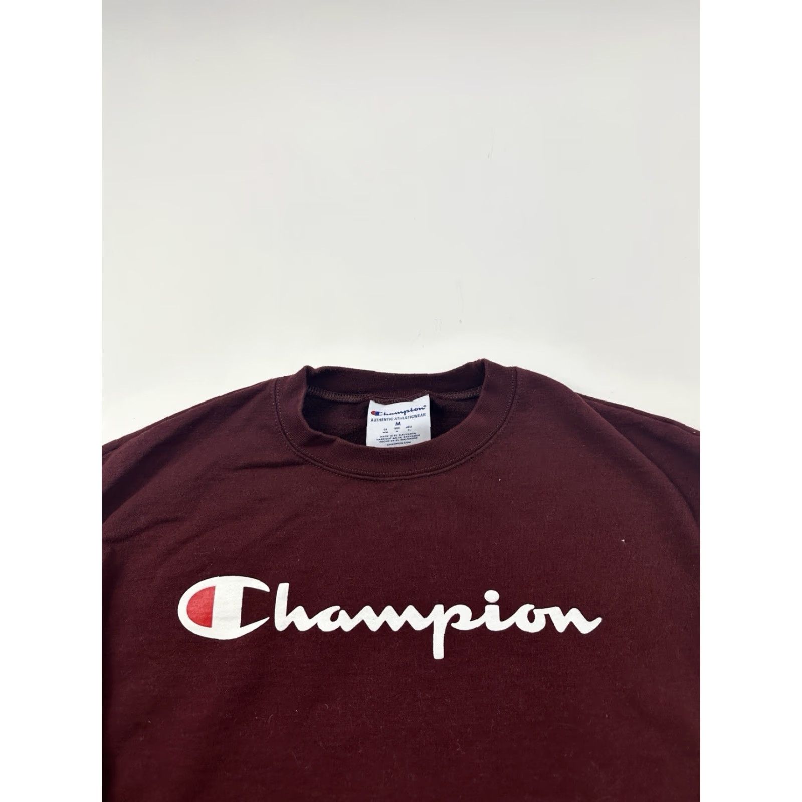 Champion Champion Sweatshirt Mens Small Red Burgundy Pullover Crew Neck Spellout Size US M / EU 48-50 / 2 - 3 Thumbnail
