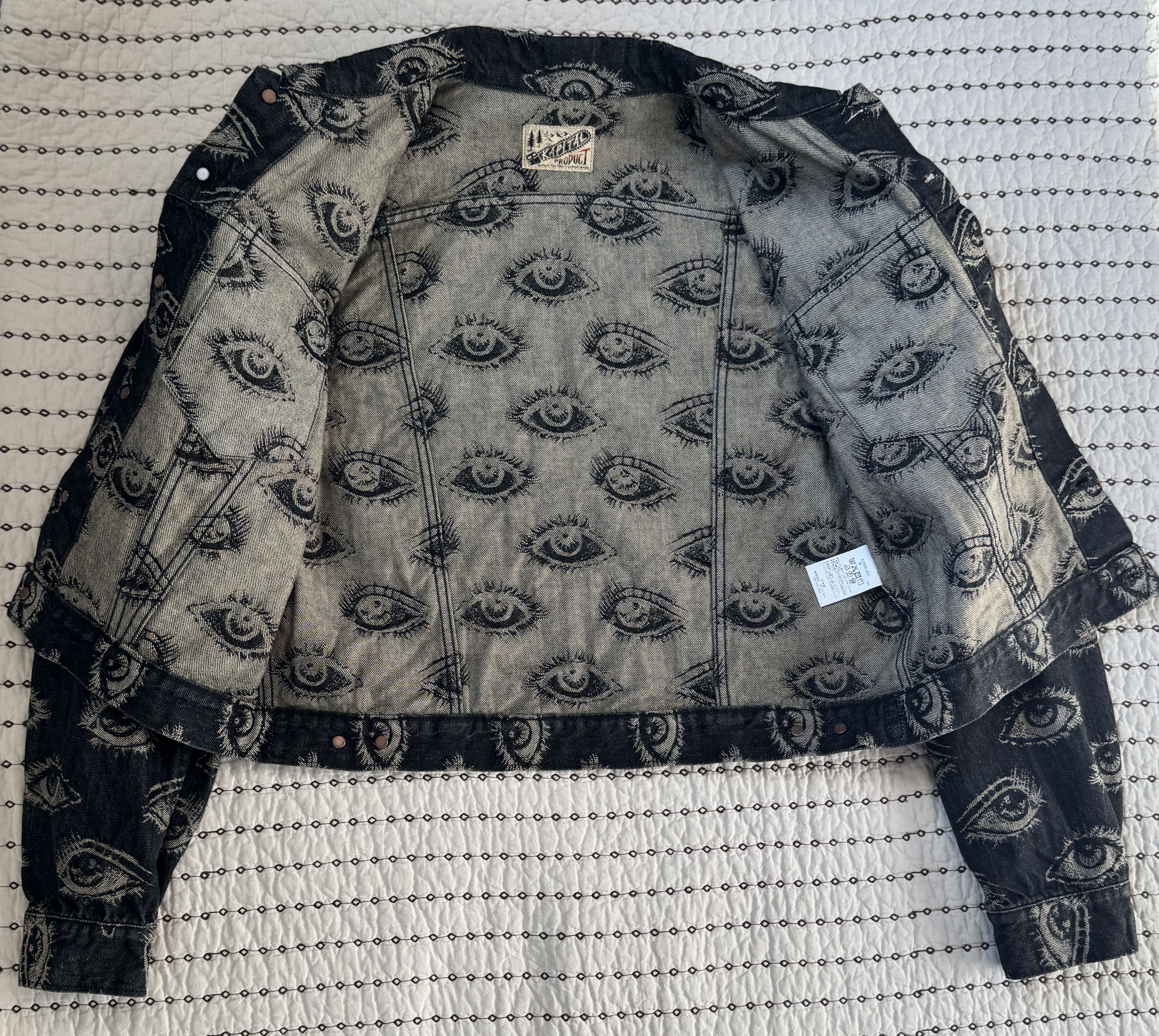 Kapital KAPITAL 12 OZ SPEAKEASY DENIM 3RD JKT (L's) BLACK SZ 1 Size S / US 4 / IT 40 - 4 Thumbnail