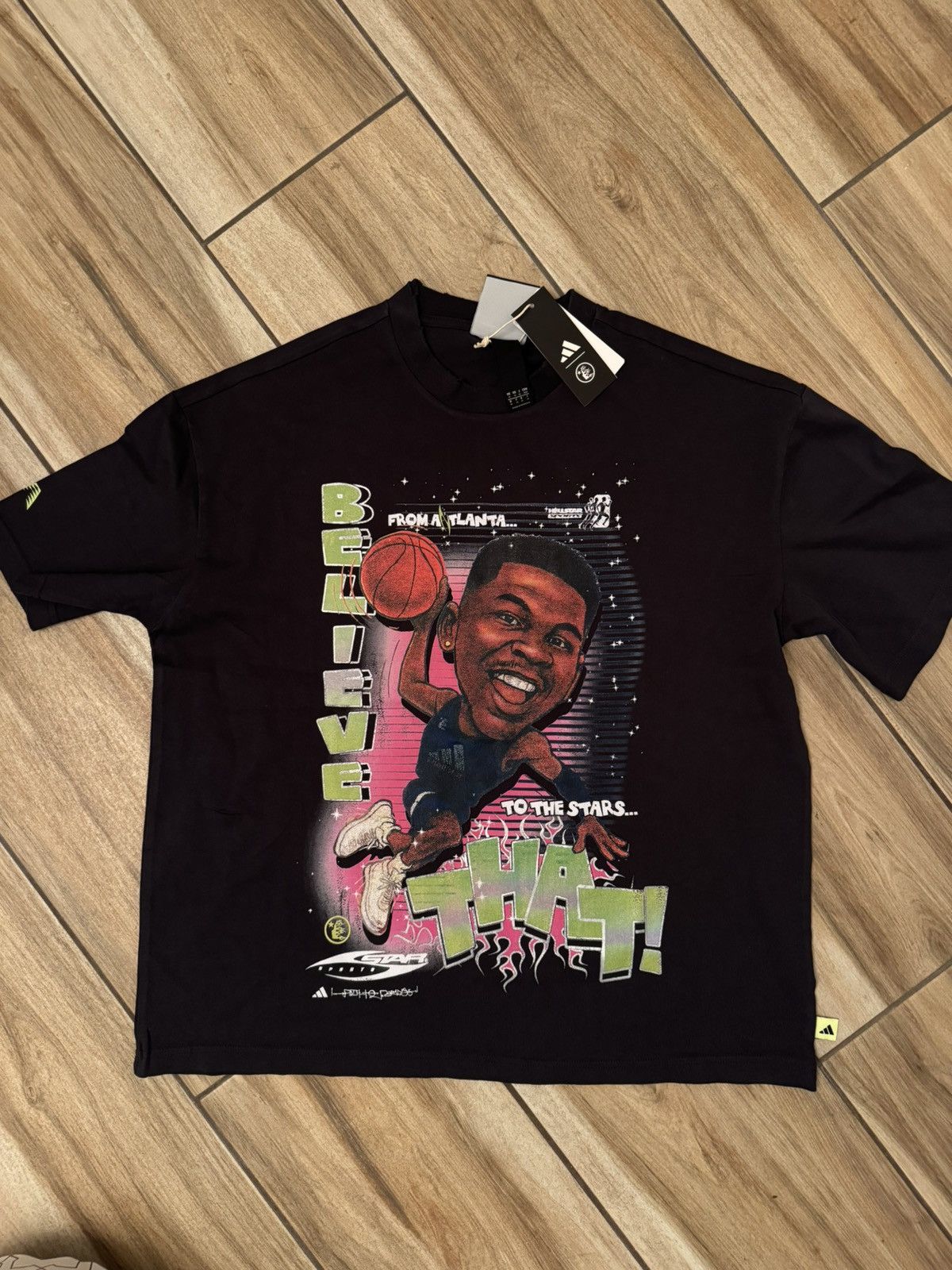 HELLSTAR Hellstar x Adidas x Anthony Edwards Believe That T-shirt M Size US M / EU 48-50 / 2 - 1 Thumbnail