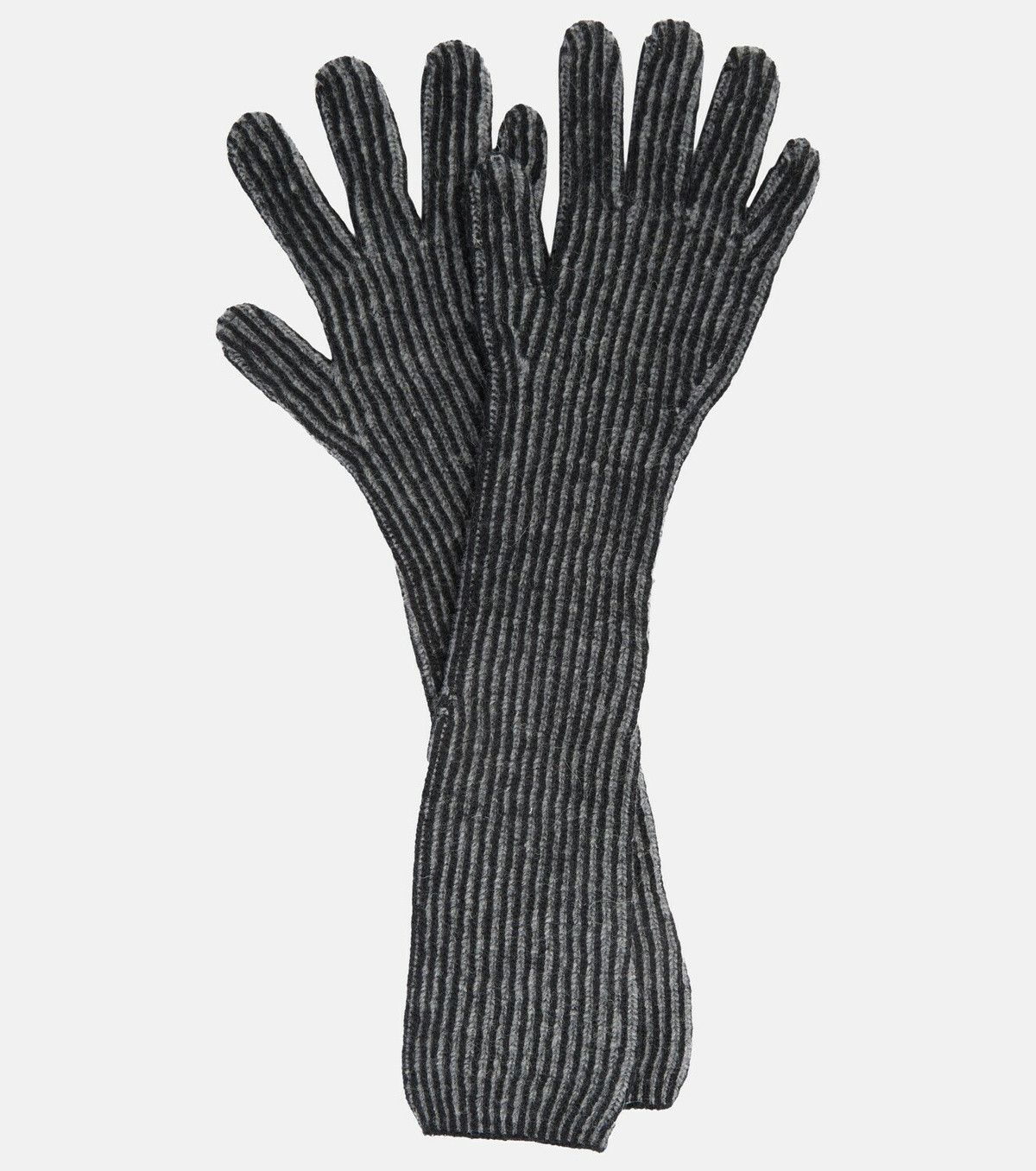 Acne Studios Acne Studios Ribbed Knit Wool Gloves Size ONE SIZE - 1 Thumbnail