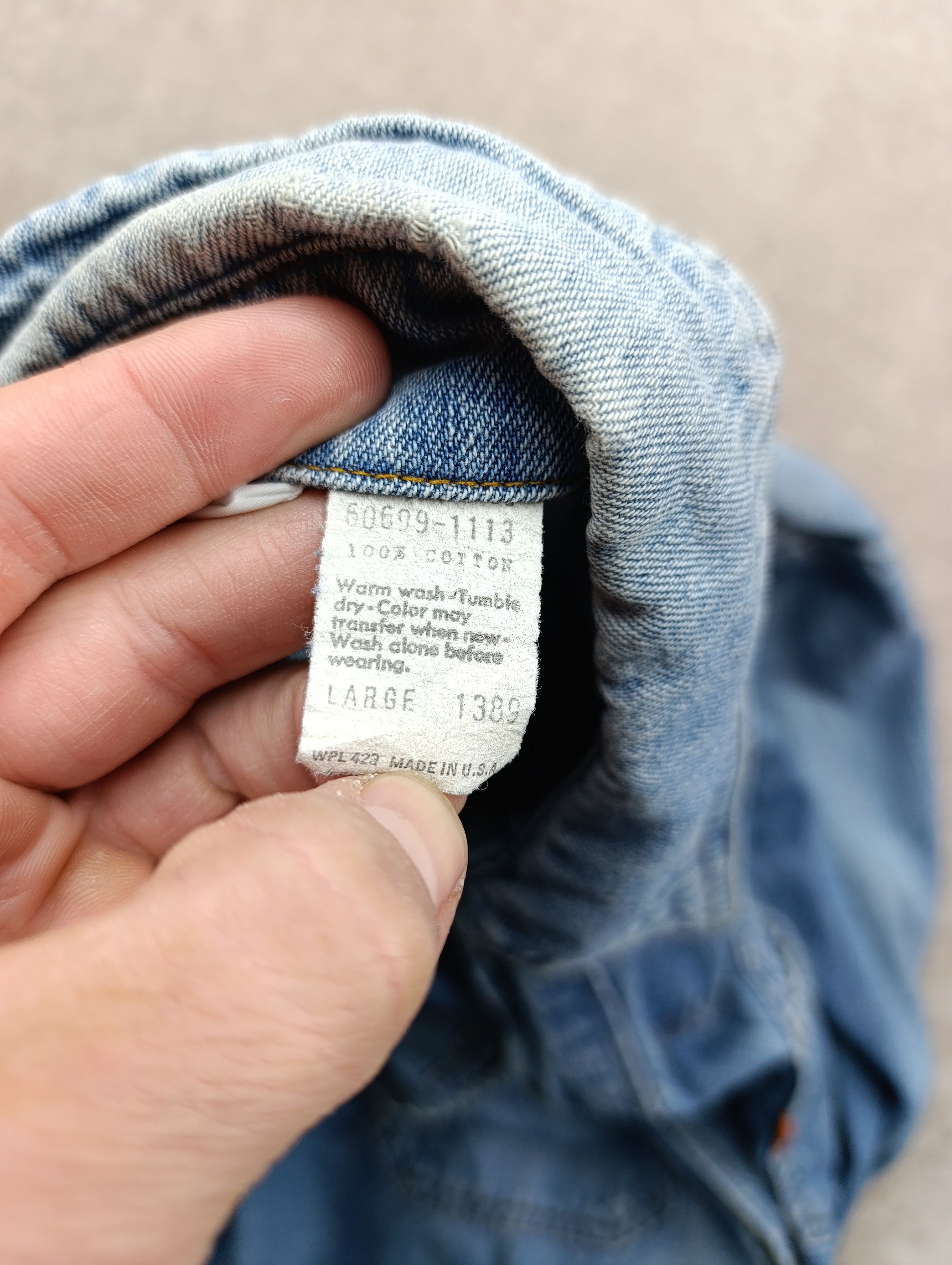 Levi's Vintage Clothing Levis Vintage Denim Shirt Orange Tab Made In USA Size US L / EU 52-54 / 3 - 12 Thumbnail