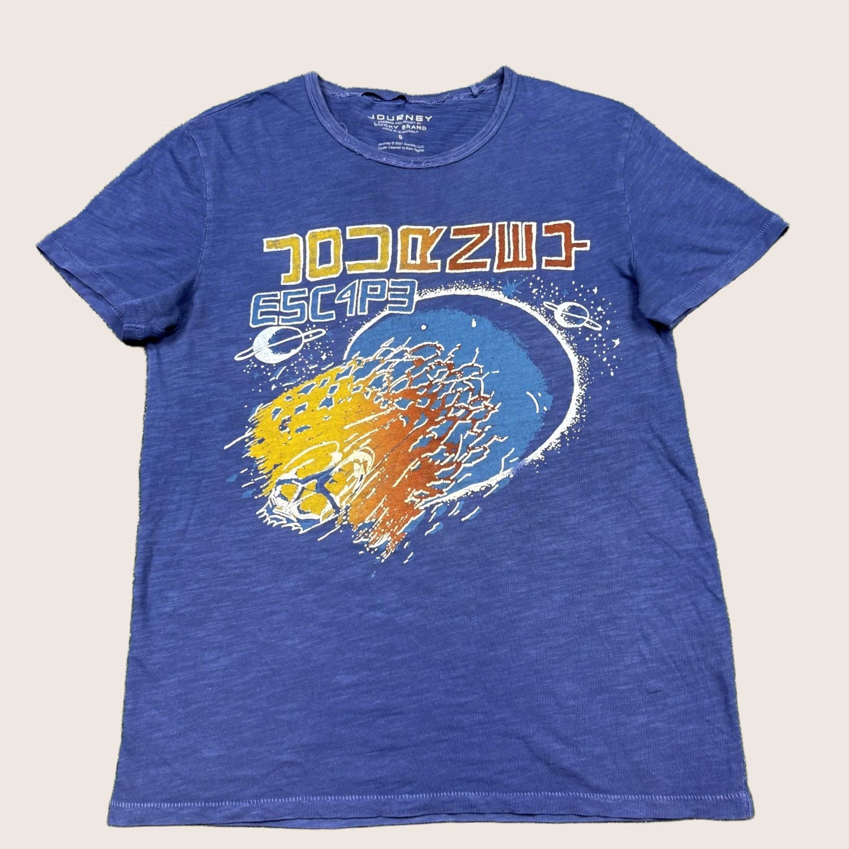 Lucky Brand Lucky Brand T Shirt Men's S Blue Short Sleeve Stretch Graphic Journey Classic Designer Size US S / EU 44-46 / 1 - 1 Thumbnail