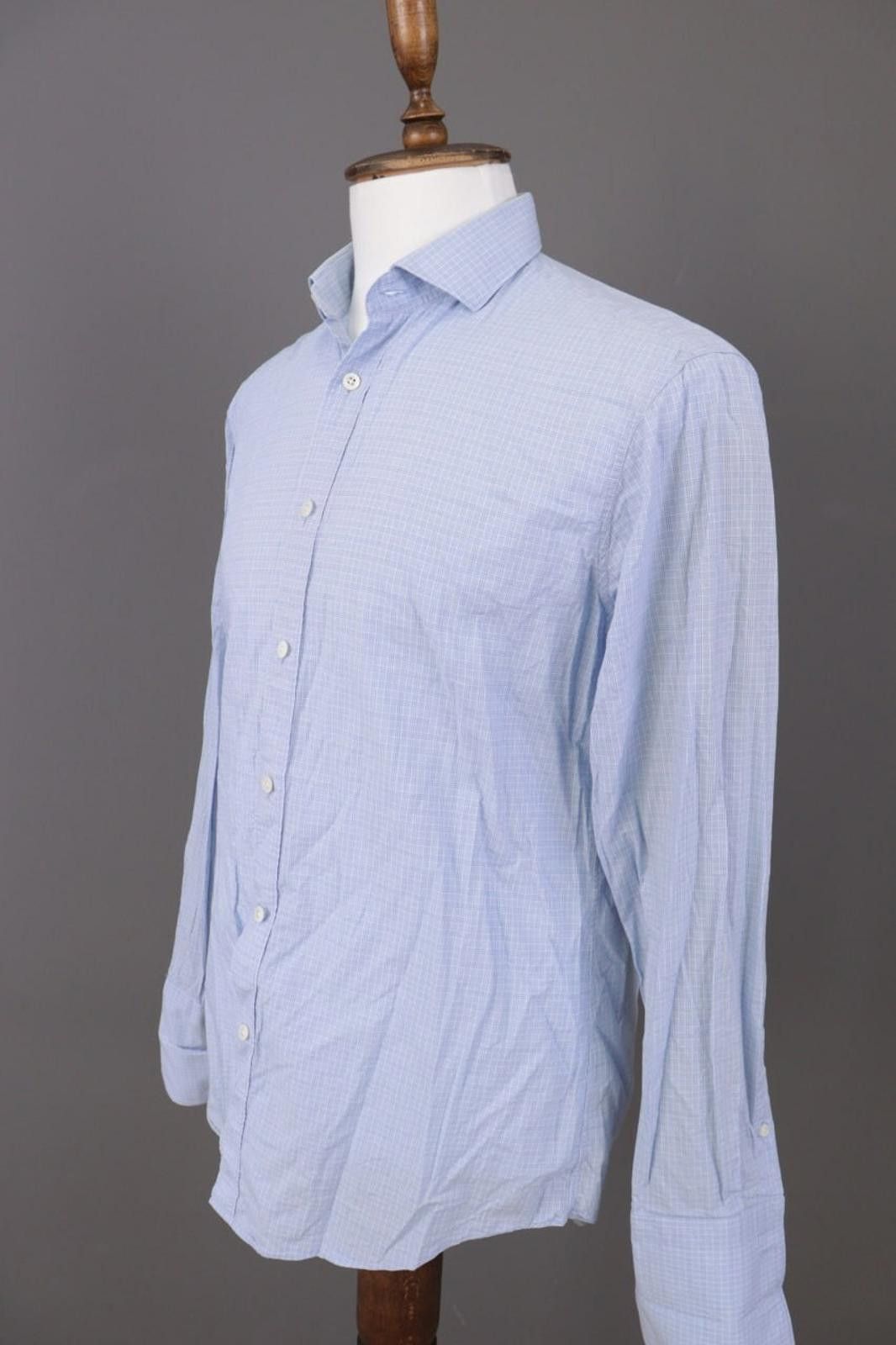 Gieves & Hawkes Gieves & Hawkes Blue Check Dress Shirt Size 41 / 16 Size US M / EU 48-50 / 2 - 8 Thumbnail