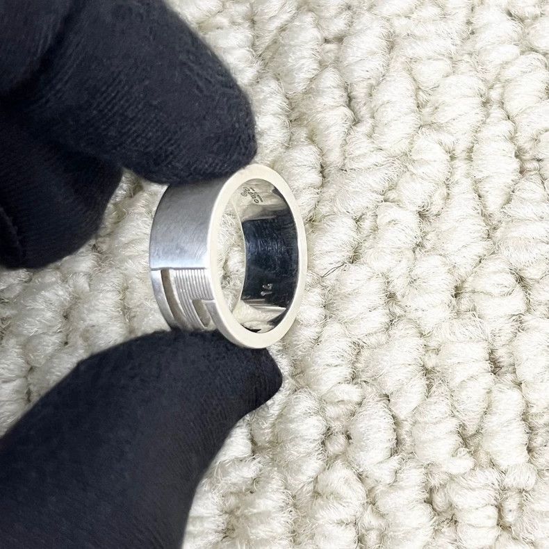 Gucci Gucci Silver Square G Hollow Ring 14 Size-2506 Size ONE SIZE - 4 Thumbnail