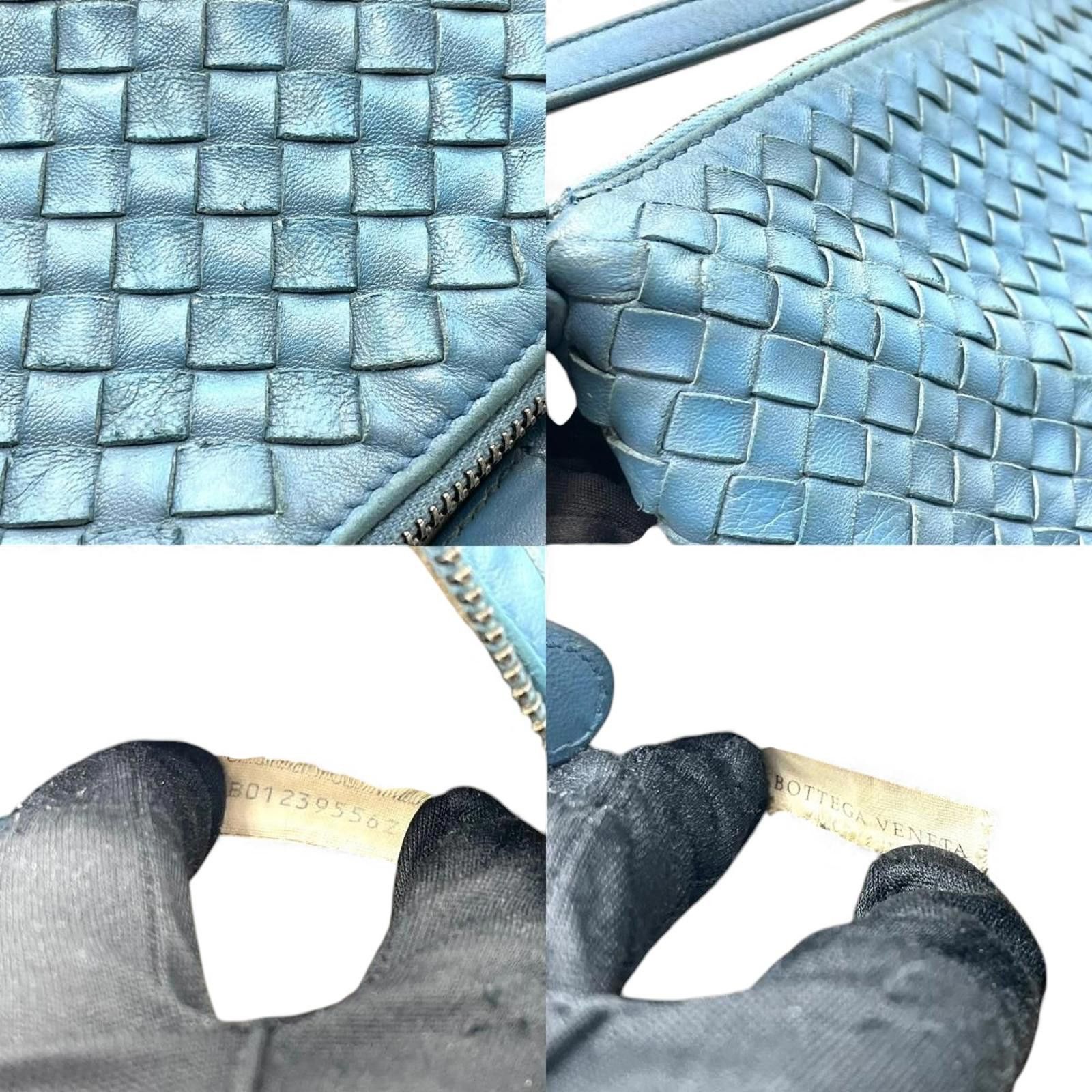 Bottega Veneta Bottega Veneta - Blue Woven Leather Shoulder Bag Size ONE SIZE - 6 Thumbnail