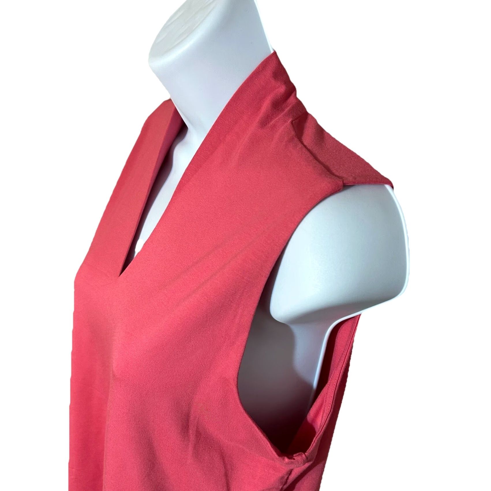 Talbots Talbots Sleeveless Top Blouse V-Neck Women Small Coral Color 2012 Ladies Tank Bohemian Summer Fashion Shirt Womens Size S / US 4 / IT 40 - 3 Thumbnail